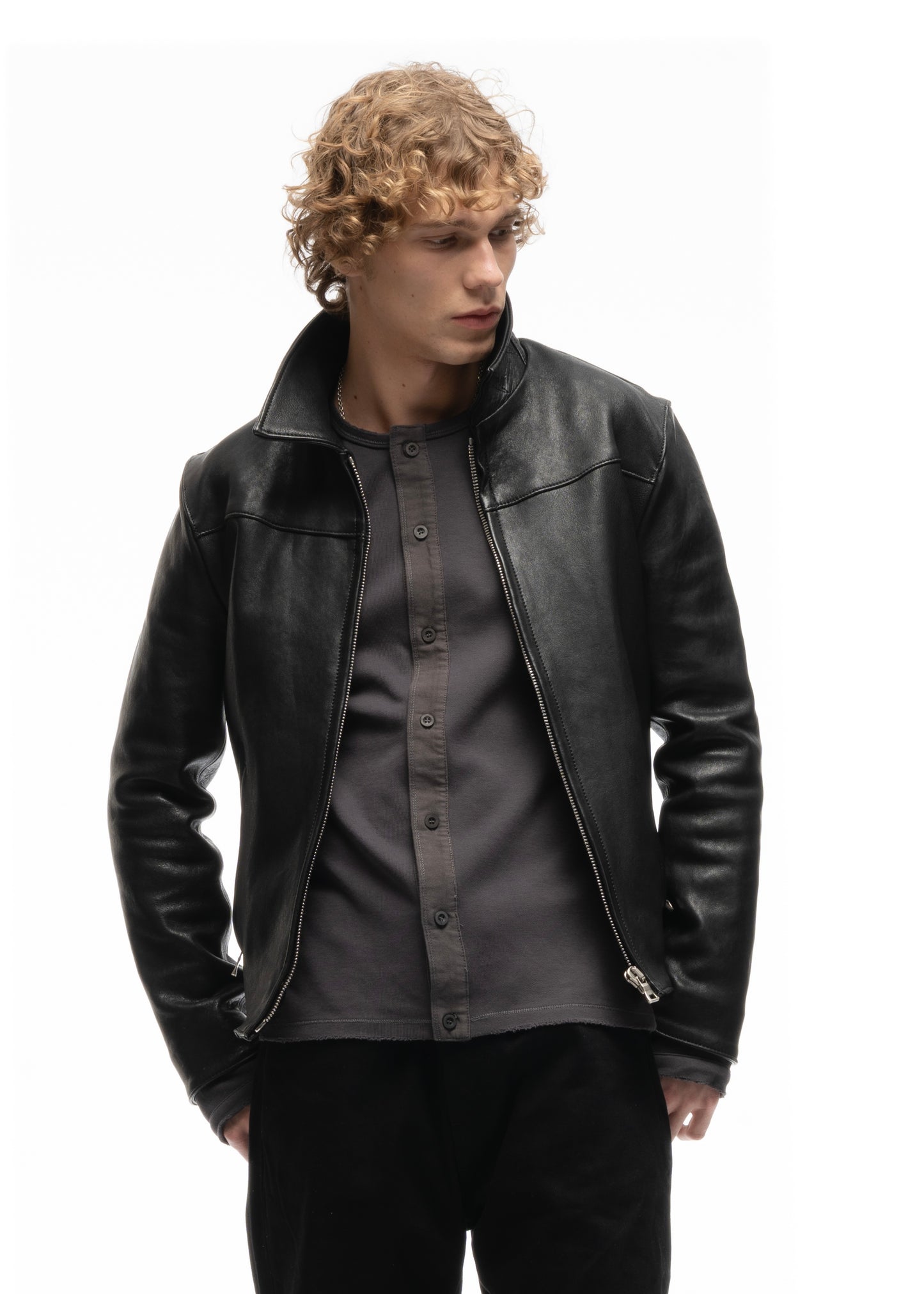 JAPANESE BUTTON-UP CARDIGAN STEEL GREY