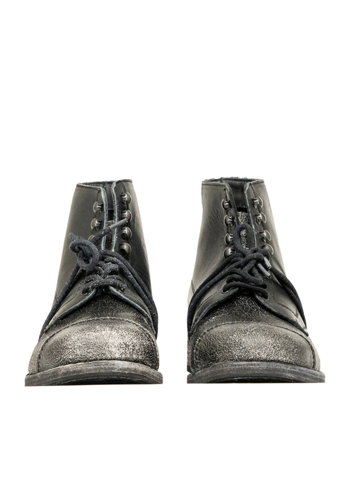 UTILITY BOOTS CRACKED BLACK