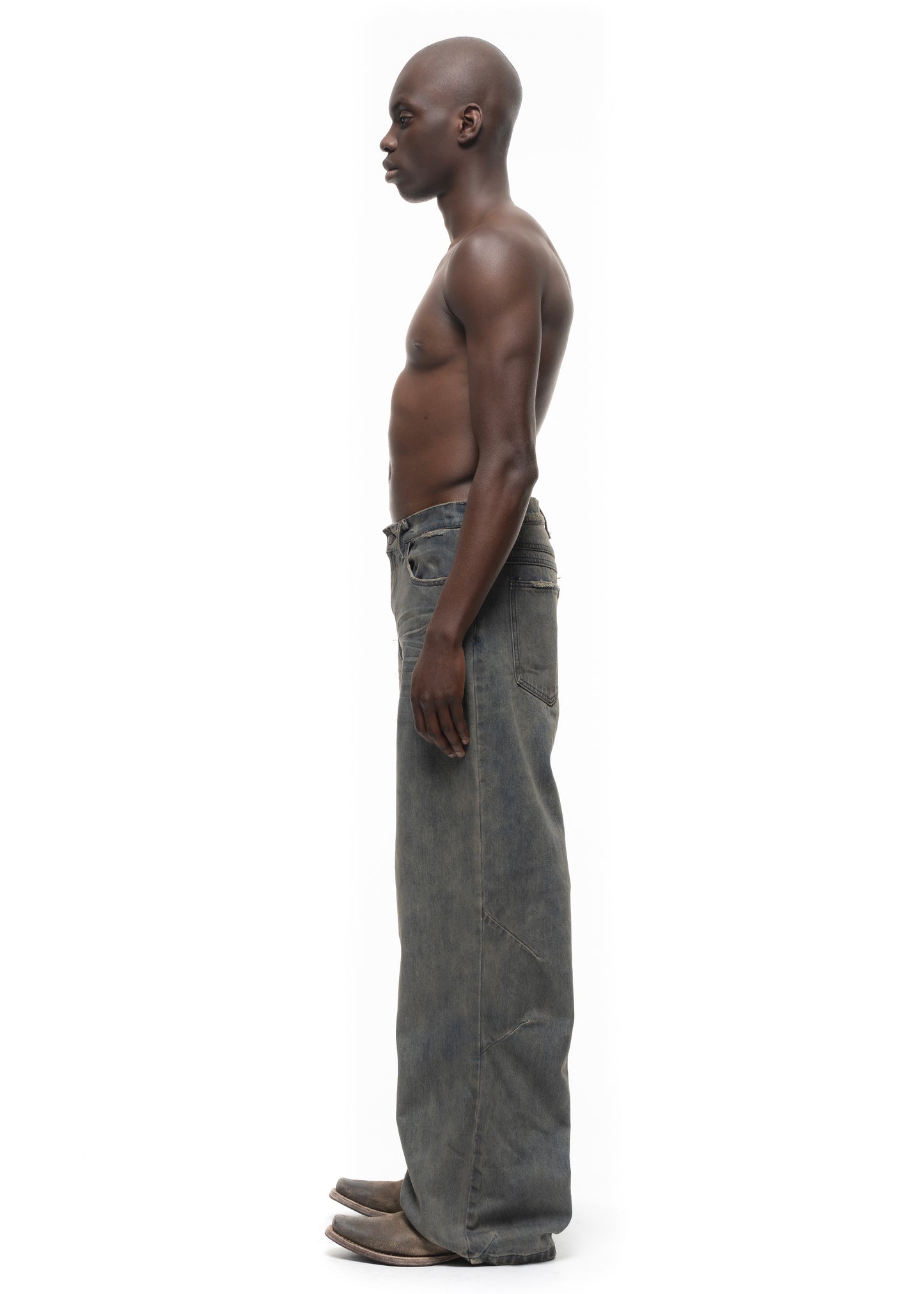 LOOSE EVERYDAY CONCRETE BLUE DENIM