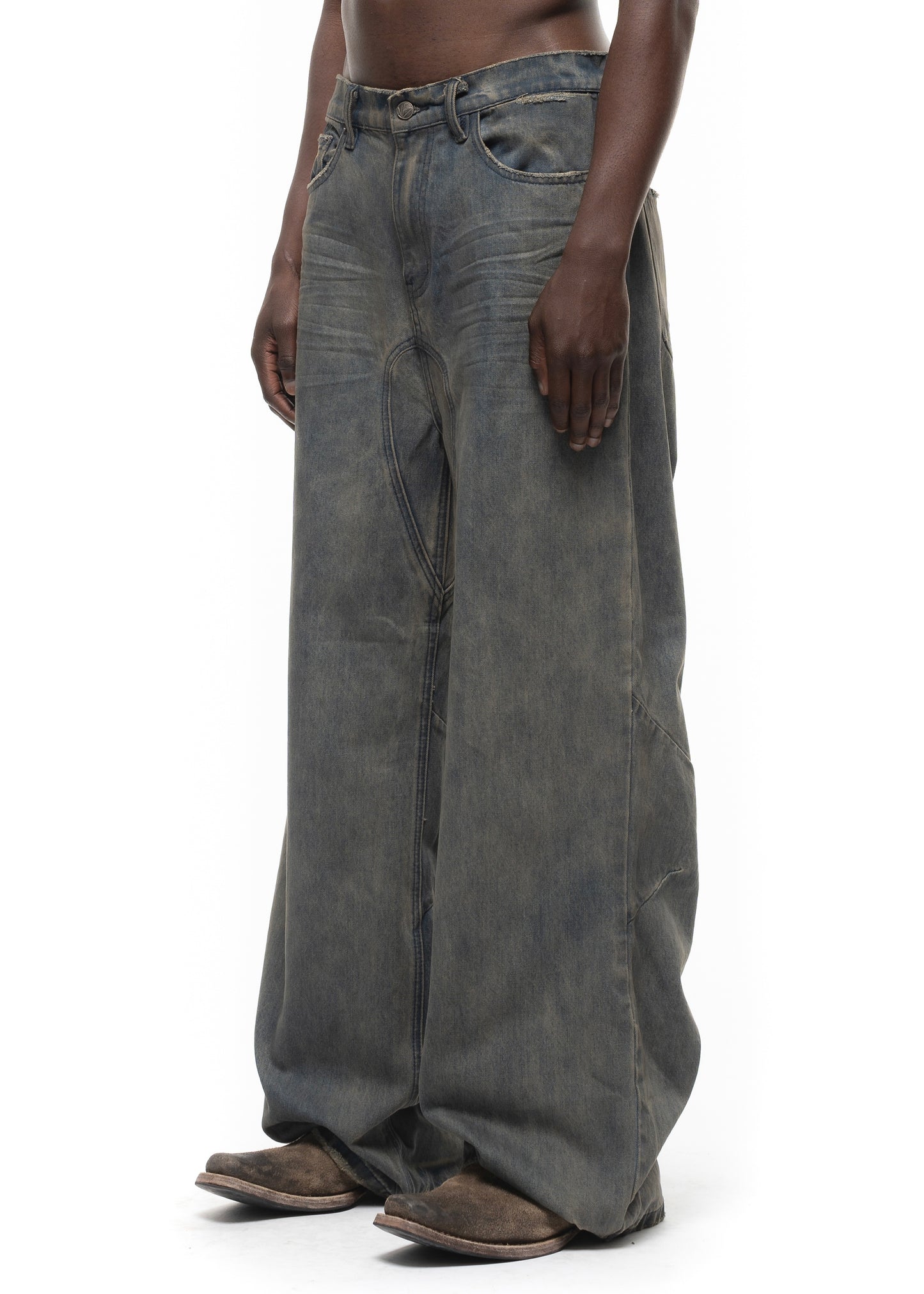 LOOSE EVERYDAY CONCRETE BLUE DENIM