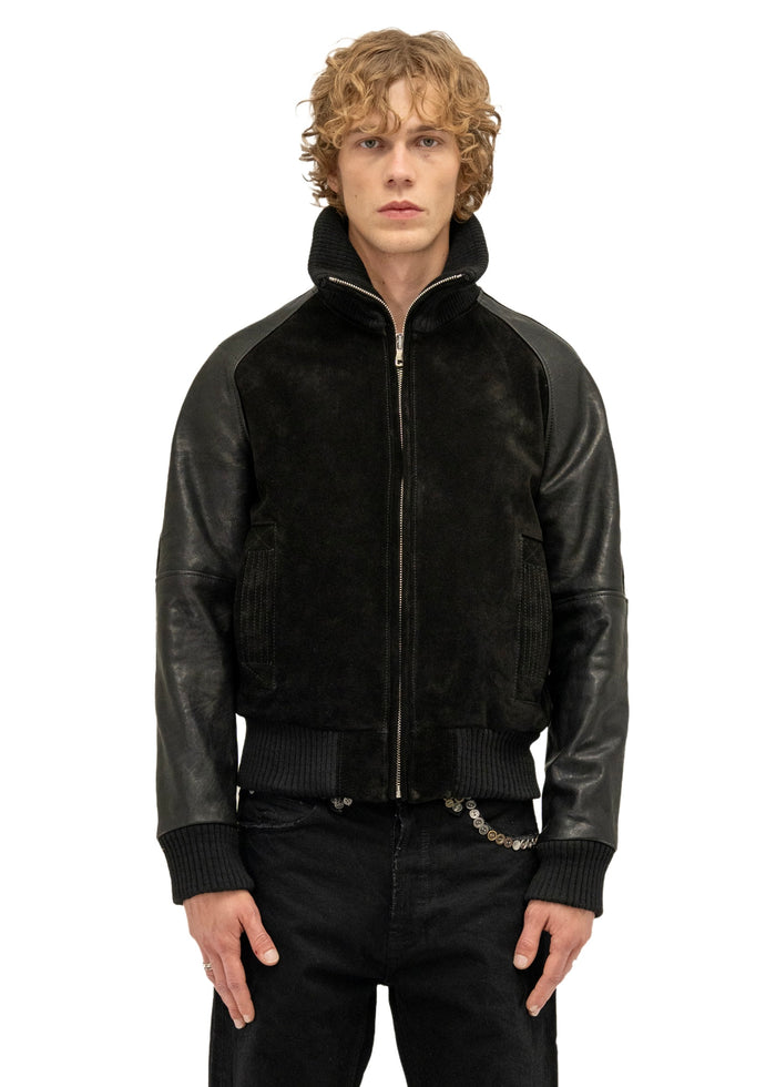 DUST ONE CUT LEATHER JACKET SUEDE