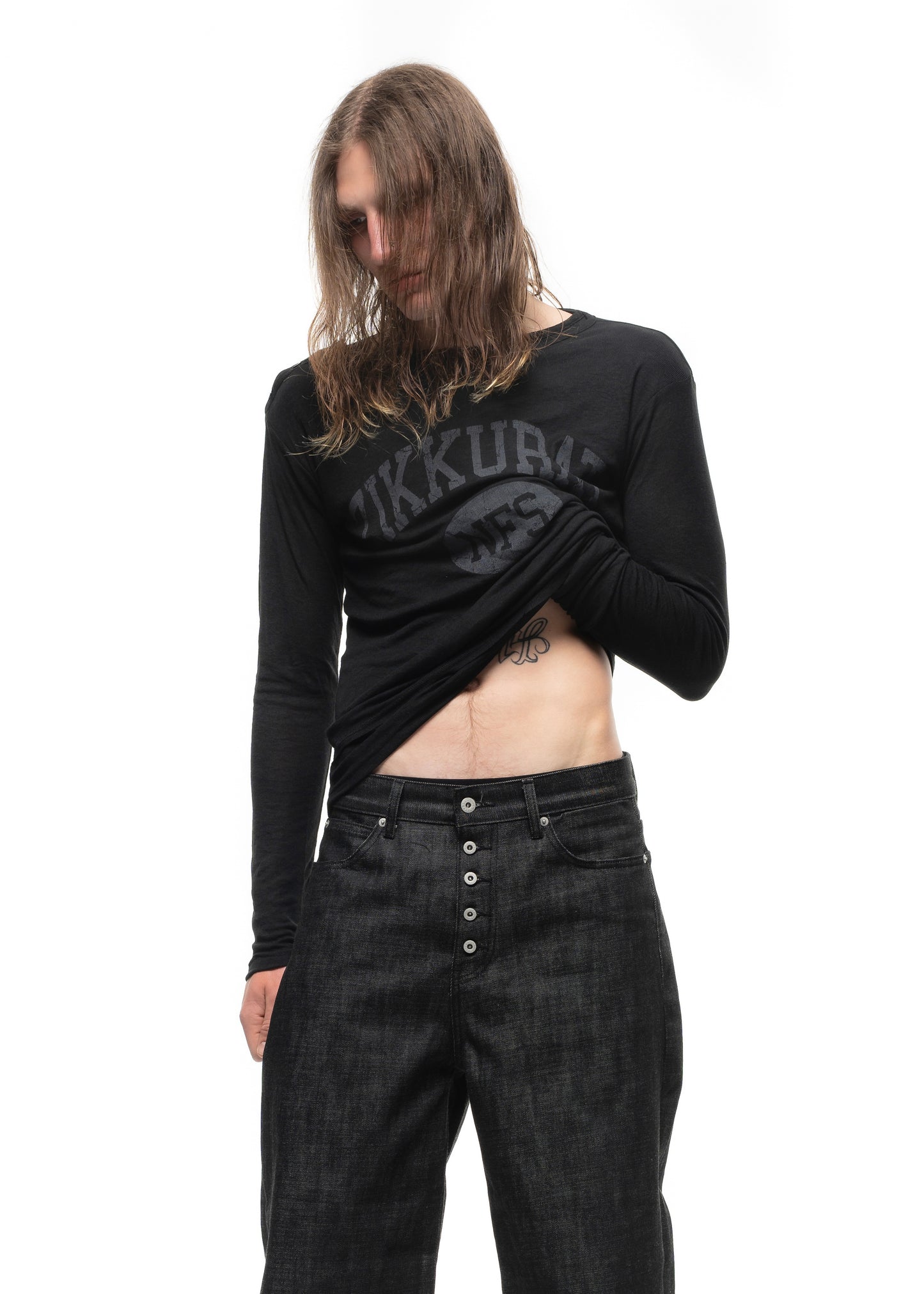 ZIKKURAT DOUBLE-LAYERED LONGSLEEVE BLACK