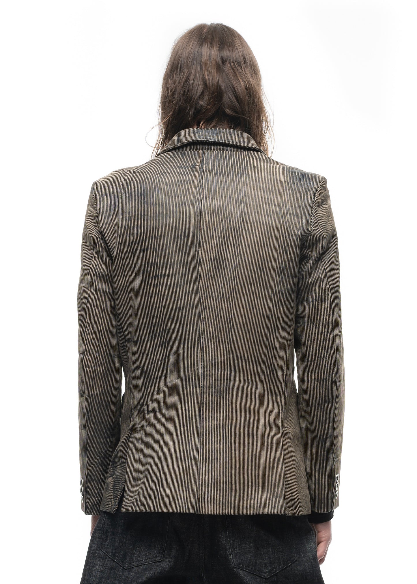 CORDUROY LEATHER BLAZER
