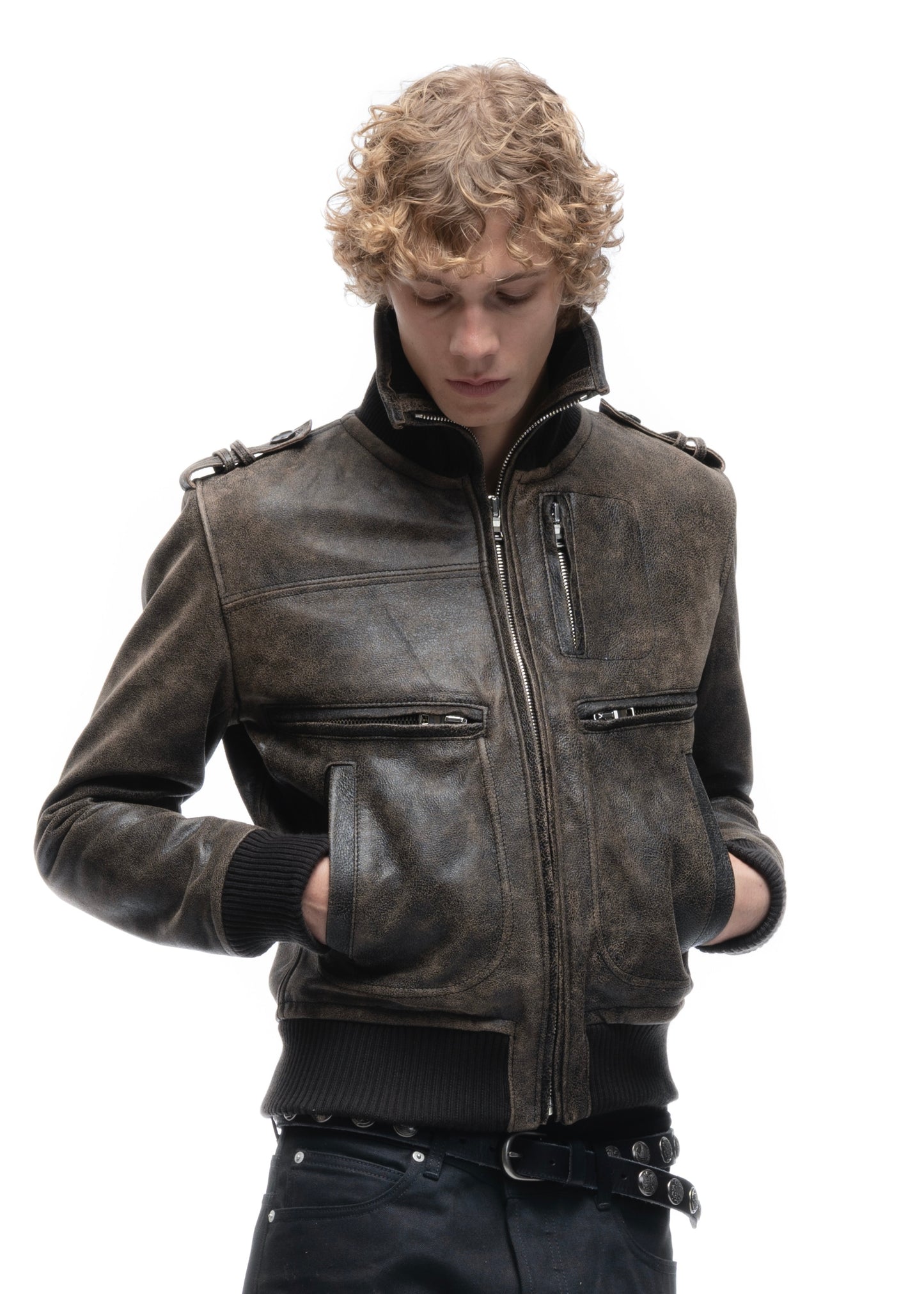 SHADOW OPERATOR LEATHER JACKET USED