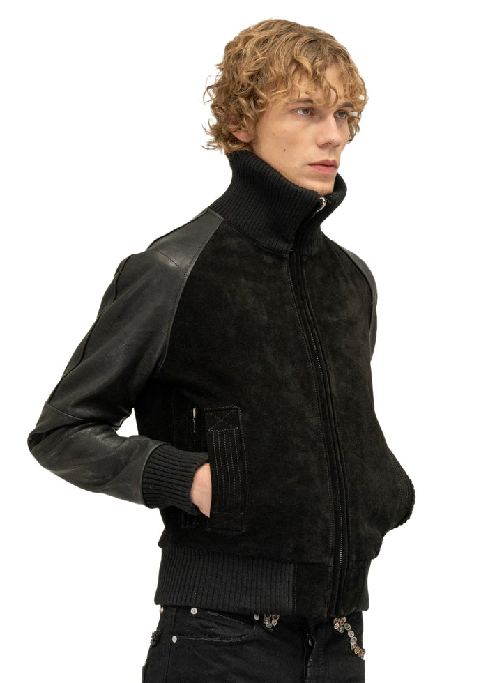 DUST ONE CUT LEATHER JACKET SUEDE