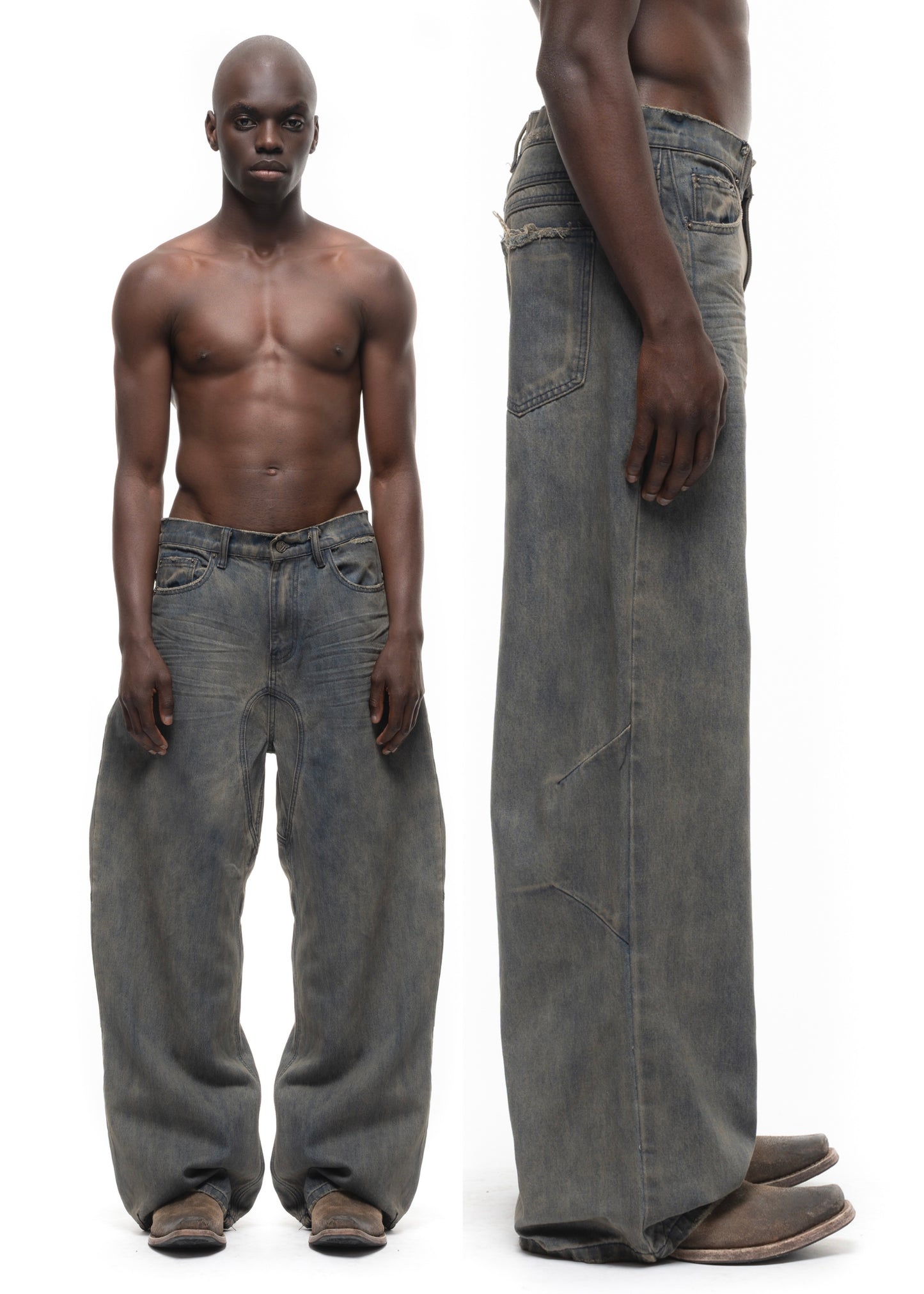 LOOSE EVERYDAY CONCRETE BLUE DENIM