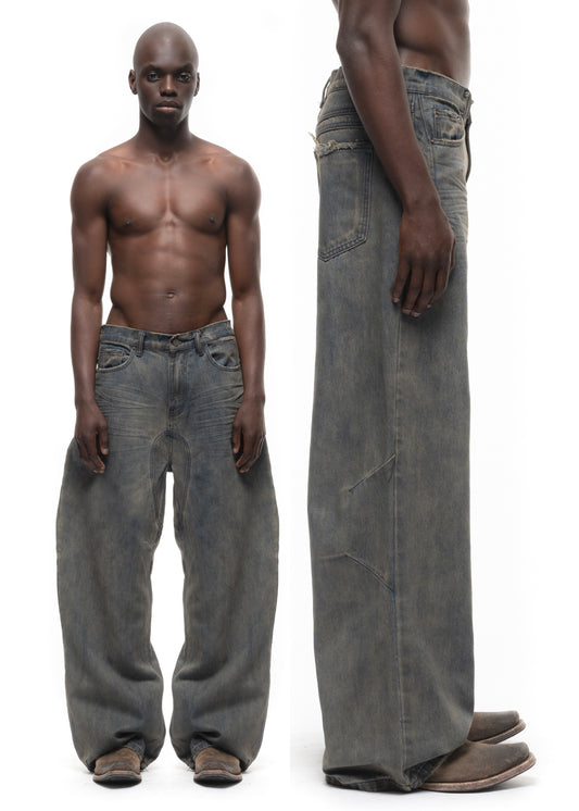 LOOSE EVERYDAY CONCRETE BLUE DENIM