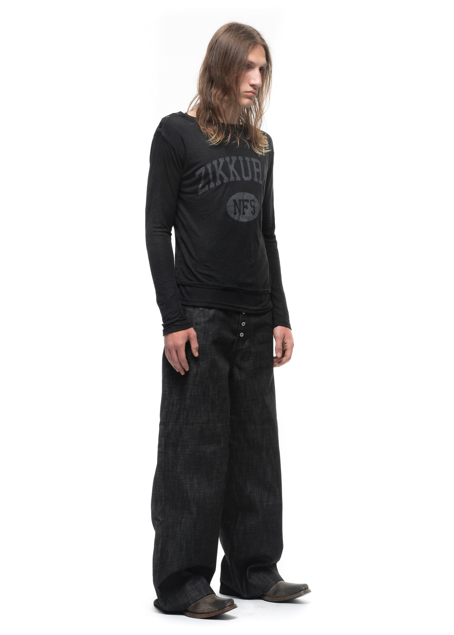 ZIKKURAT DOUBLE-LAYERED LONGSLEEVE BLACK