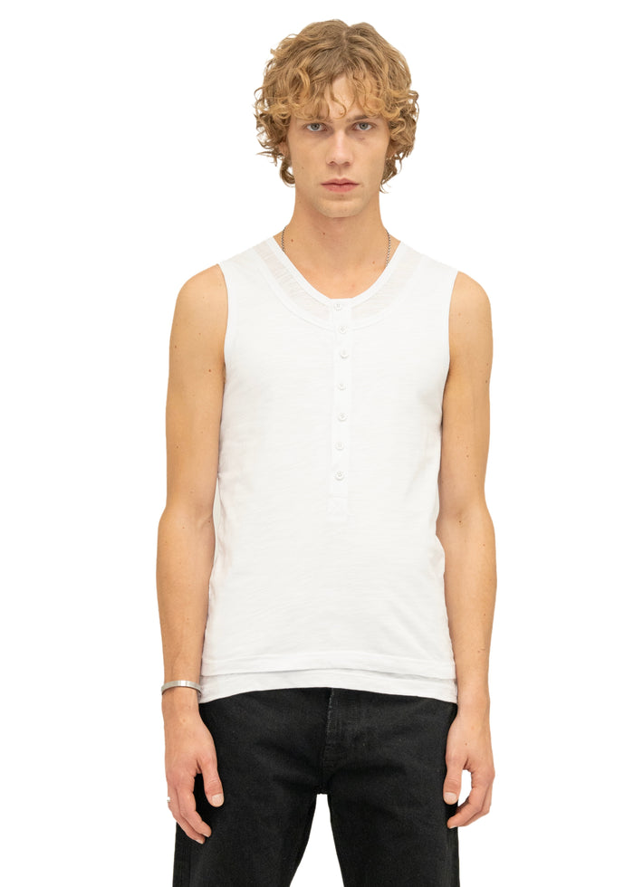 DOUBLE-LAYERED TANK TOP WHITE