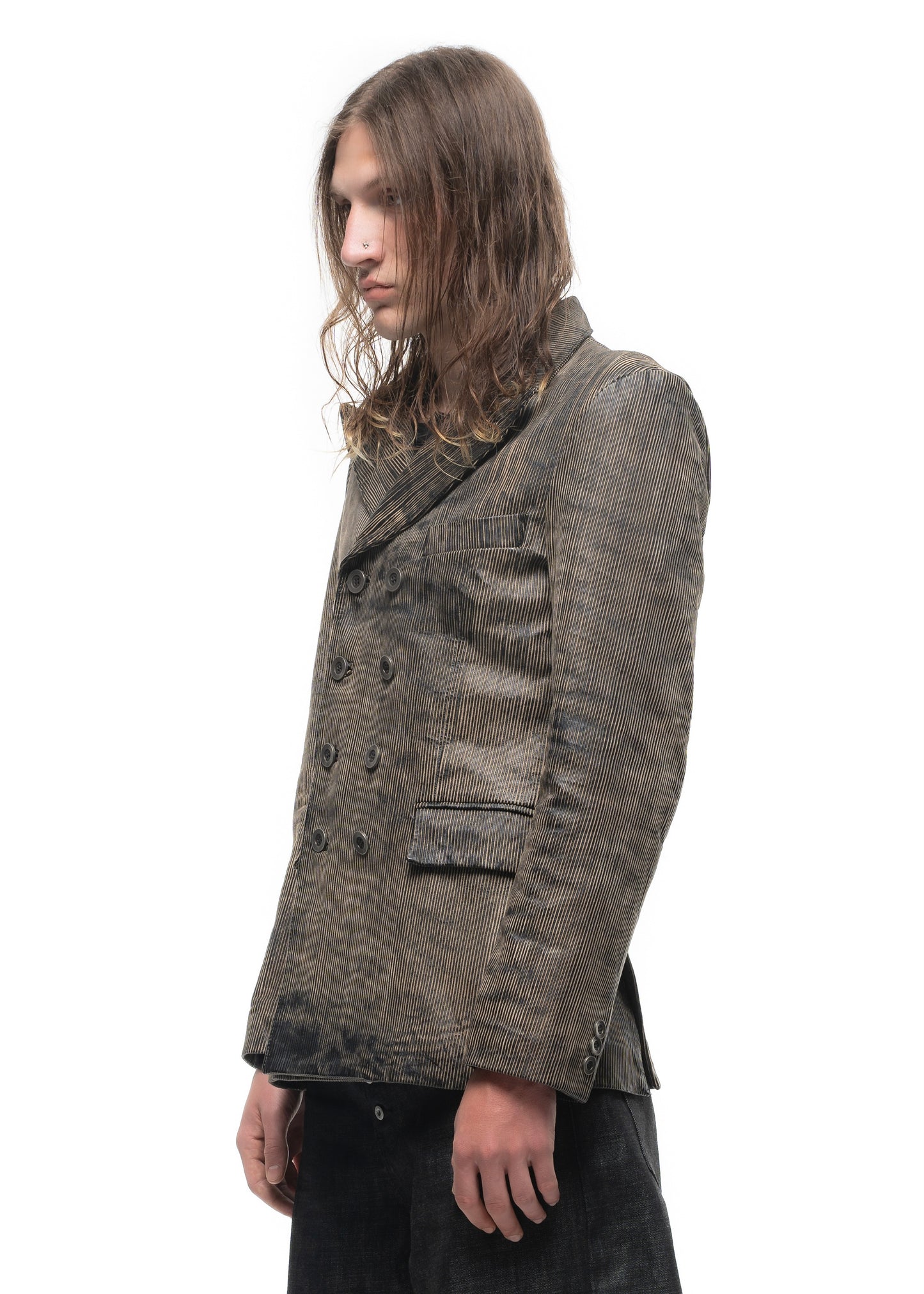 CORDUROY LEATHER BLAZER