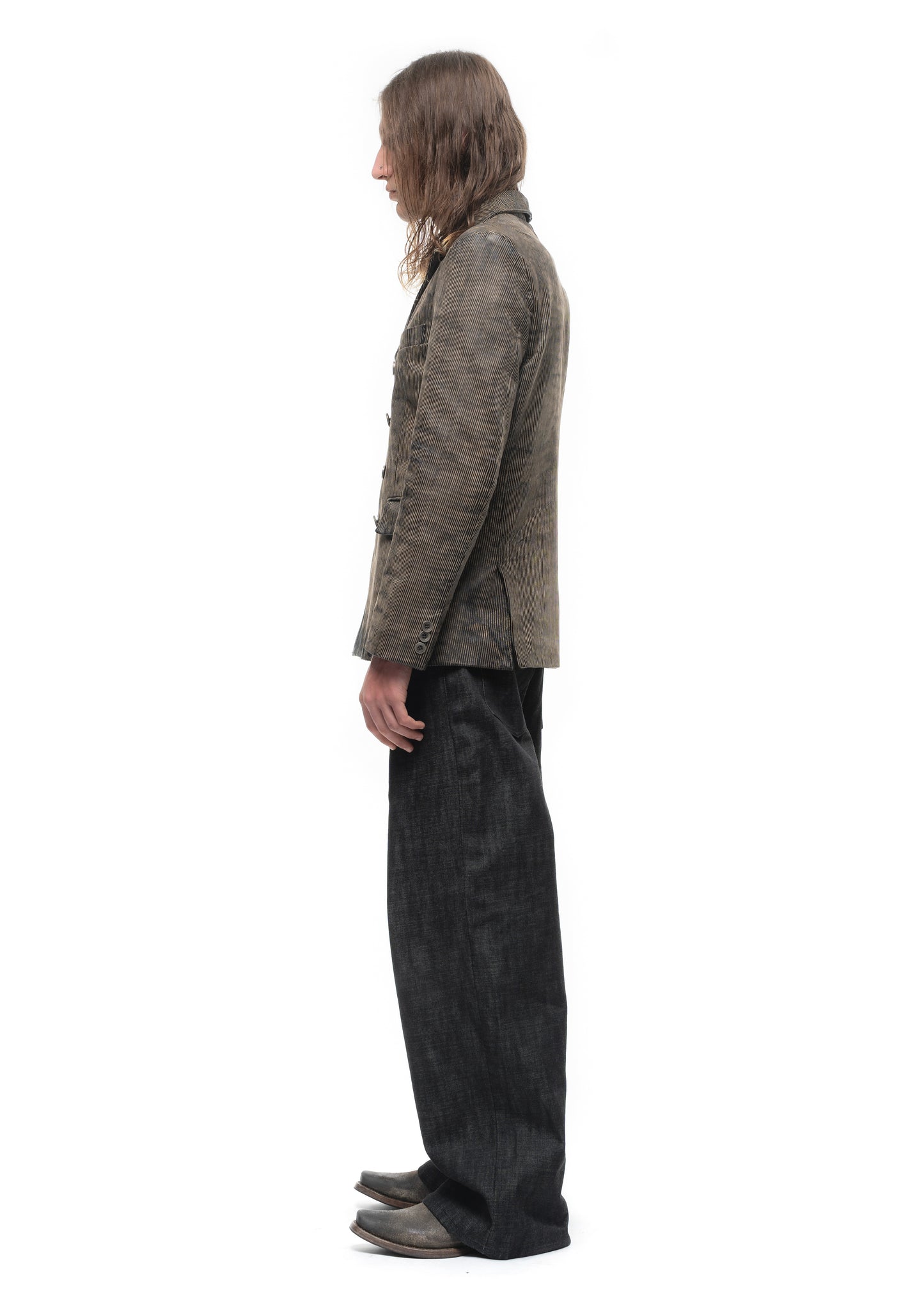 CORDUROY LEATHER BLAZER