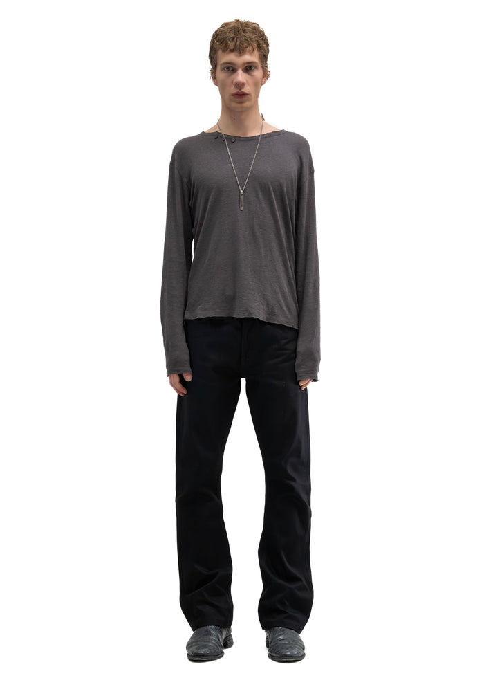 JAPANESE SELVEDGE FITTED BOOTCUT DENIM BLACK