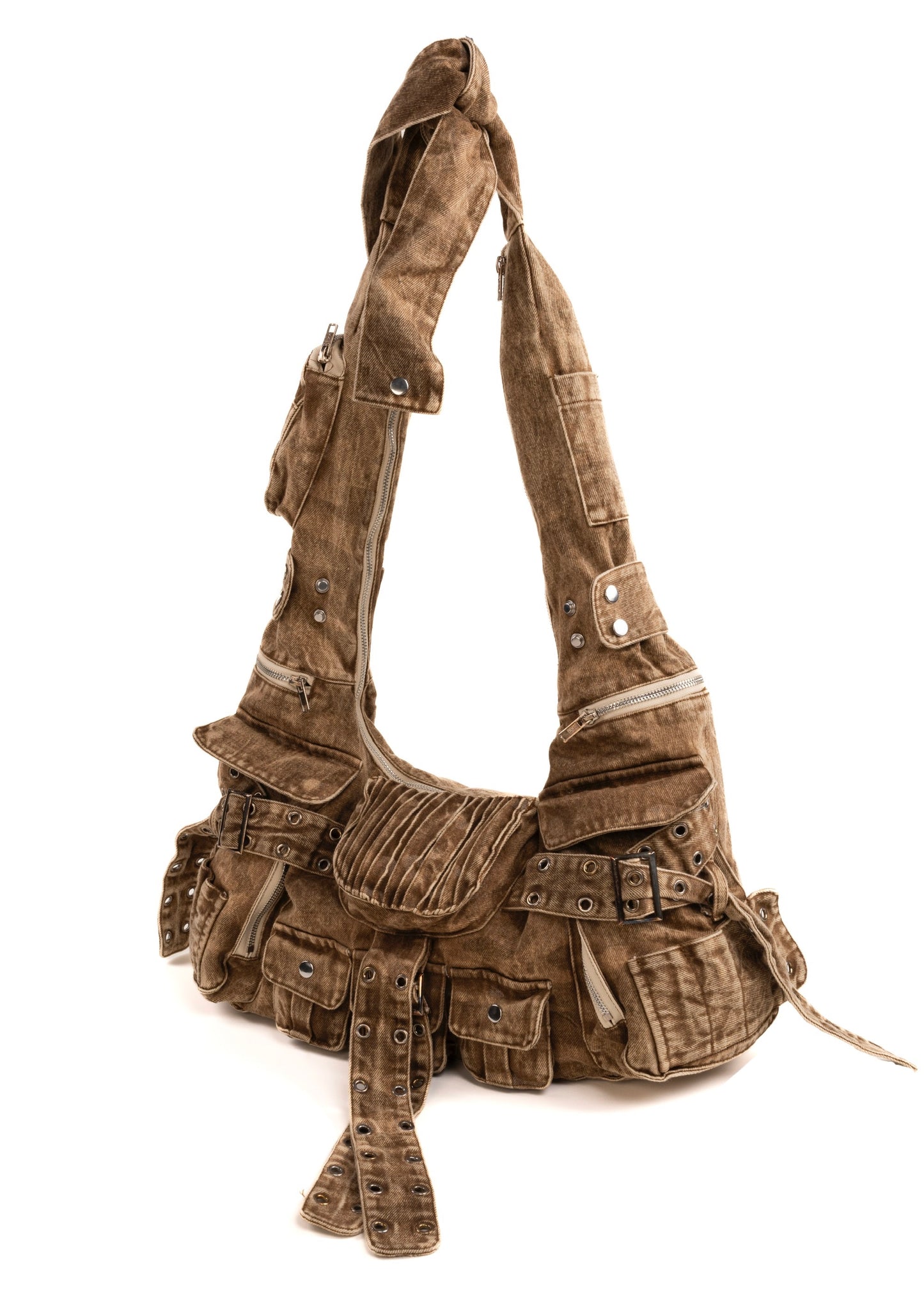 DENIM MULTIPOCKET BAG 002 BEIGE