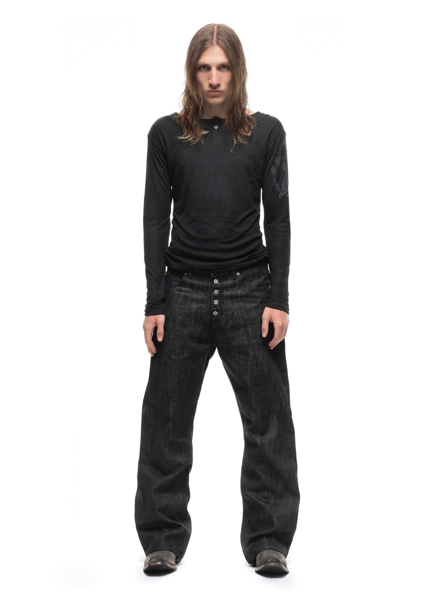 RAW DENIM JAPANESE BOOTCUT FIT BLACK