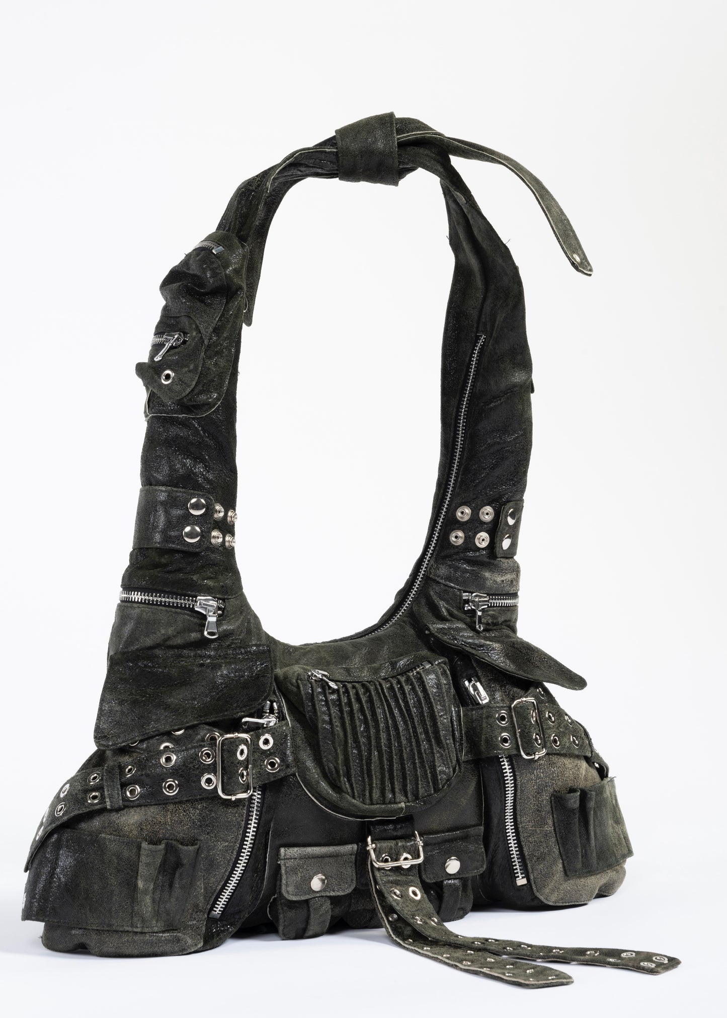 MULTIPOCKET BAG USED GREEN 003