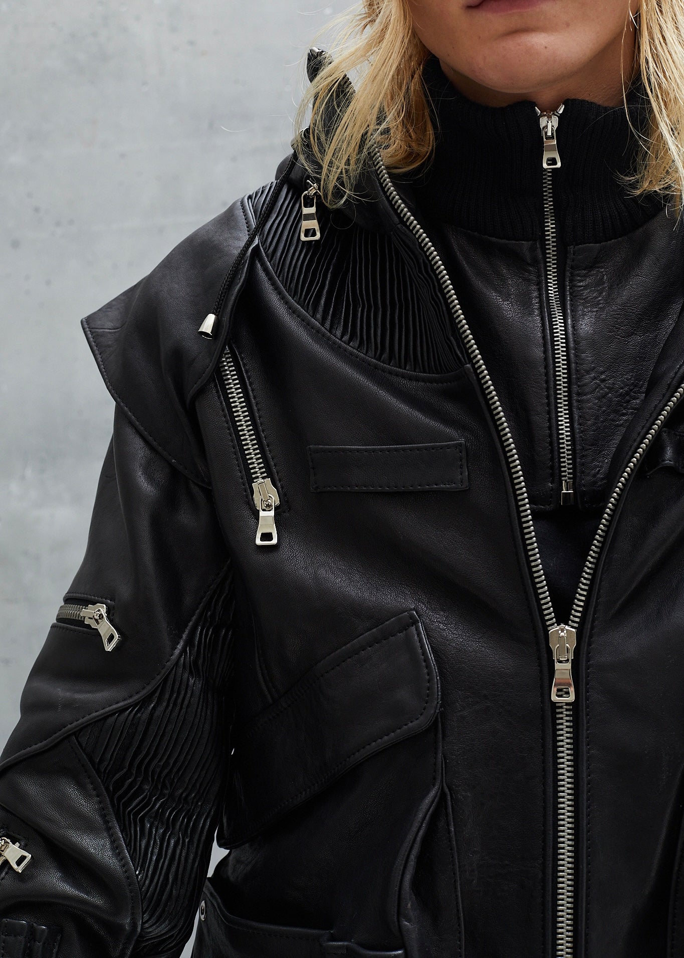 ASTRO LEATHER JACKET BLACK UNISEX