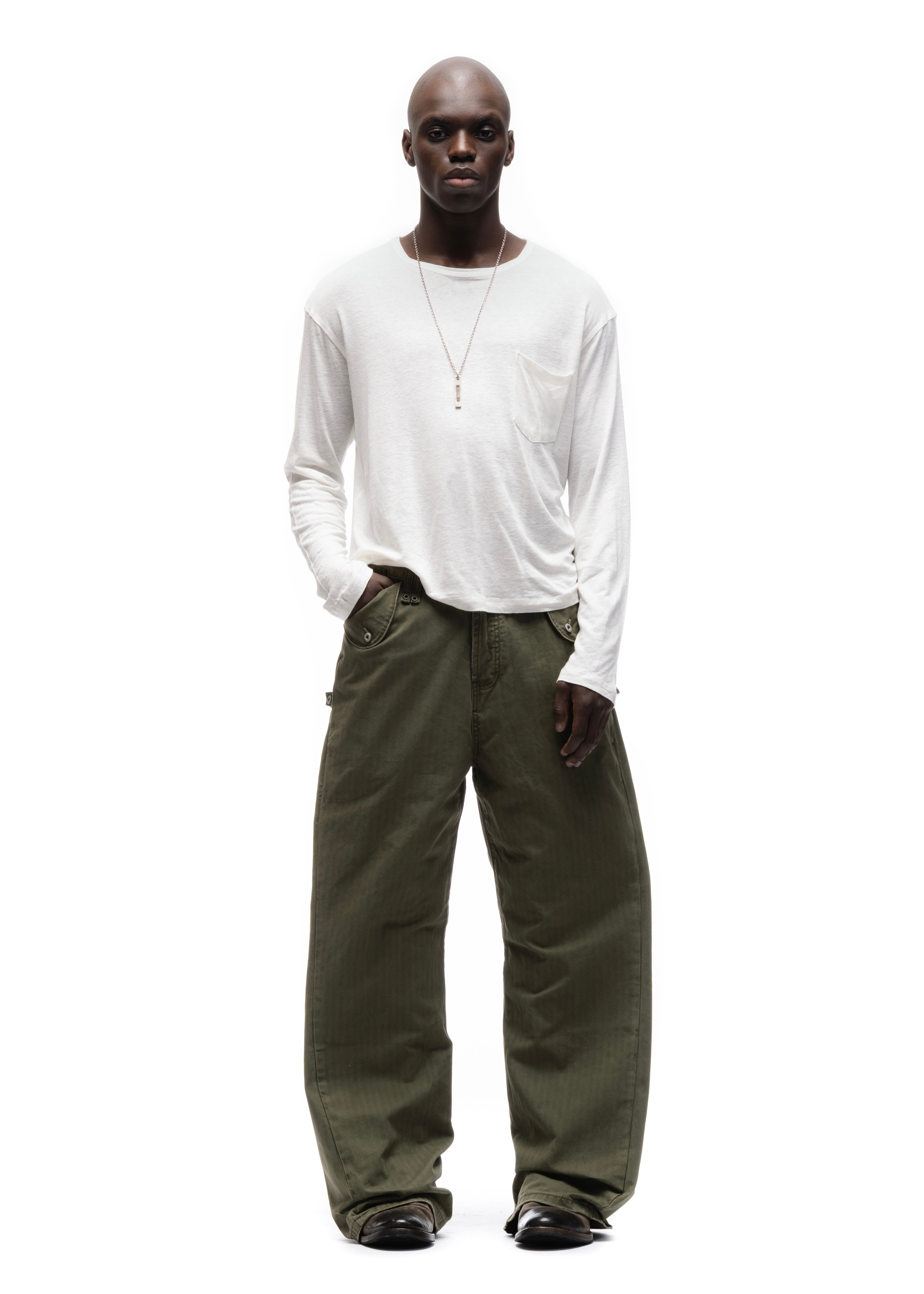 HERRINGBONE CUT KHAKI – NO/FAITH STUDIOS
