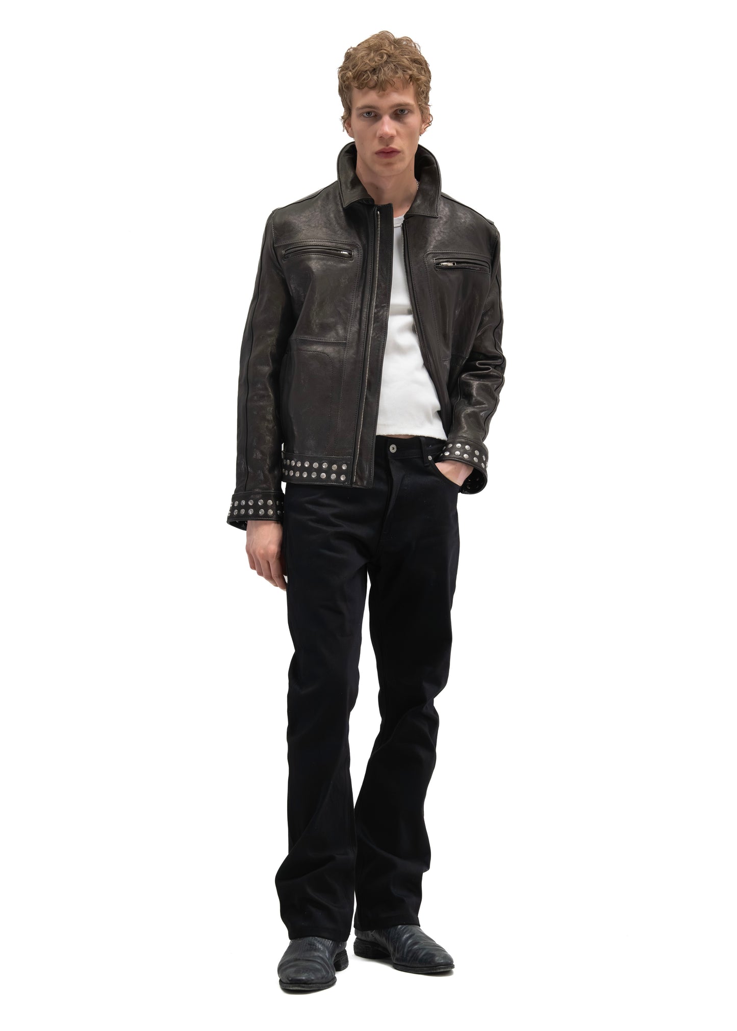 STUDDED HIGHWAY LEATHER JACKET