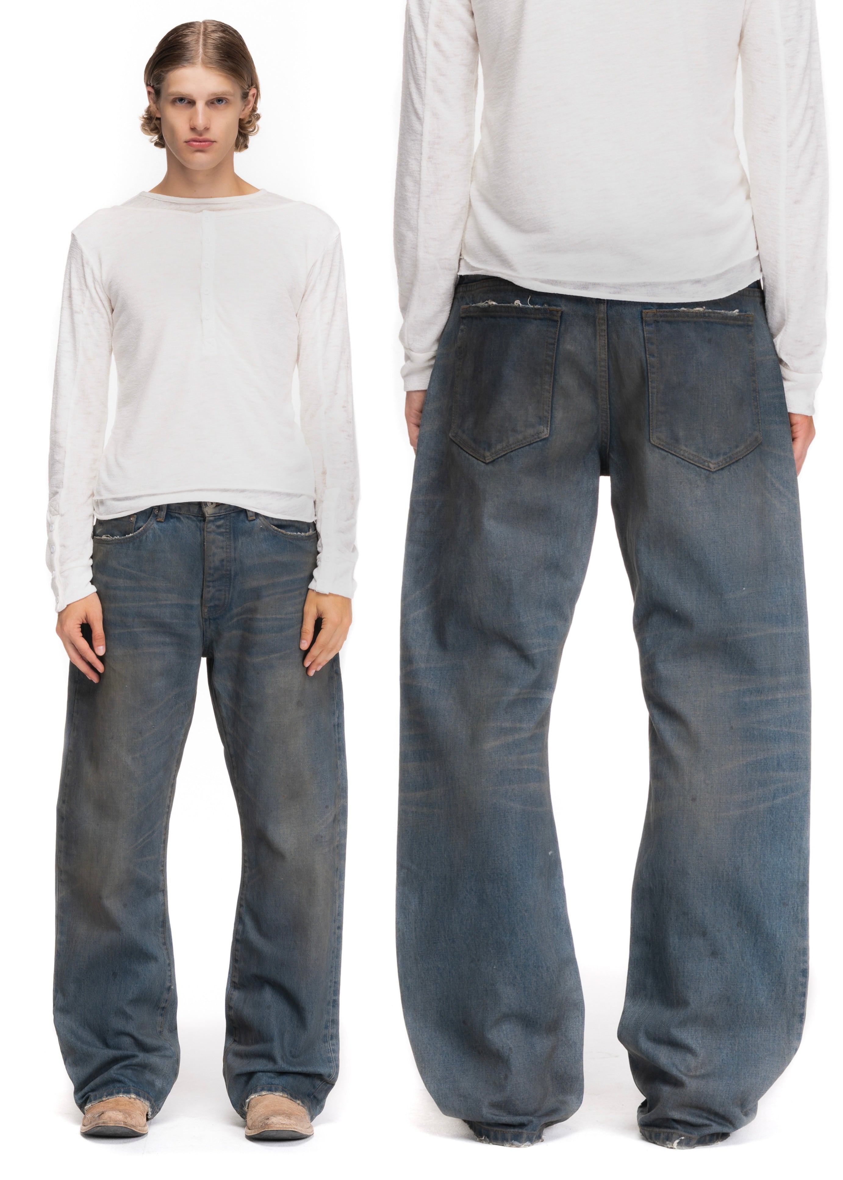 VINTAGE BLUE SELVEDGE BOOTCUT DENIM – NO/FAITH STUDIOS