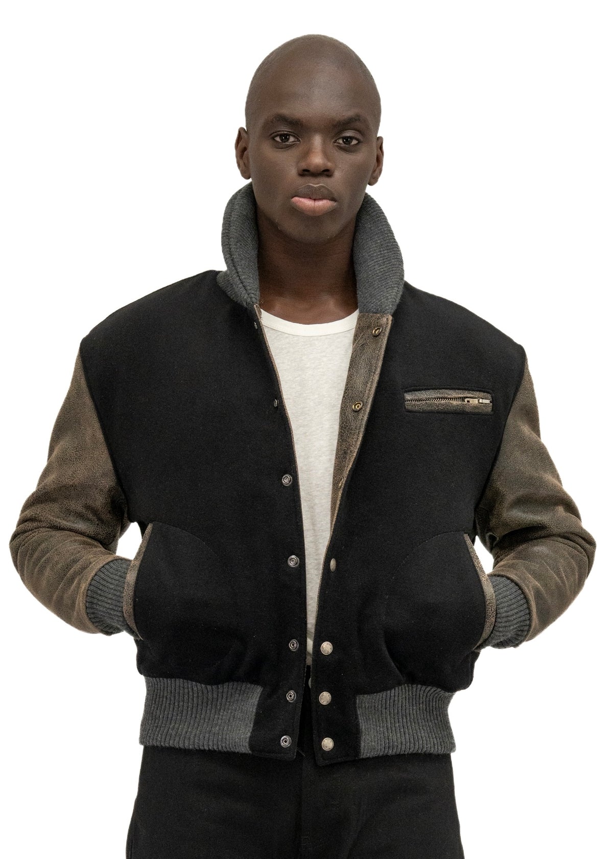 RIDER WOOL LEATHER JACKET