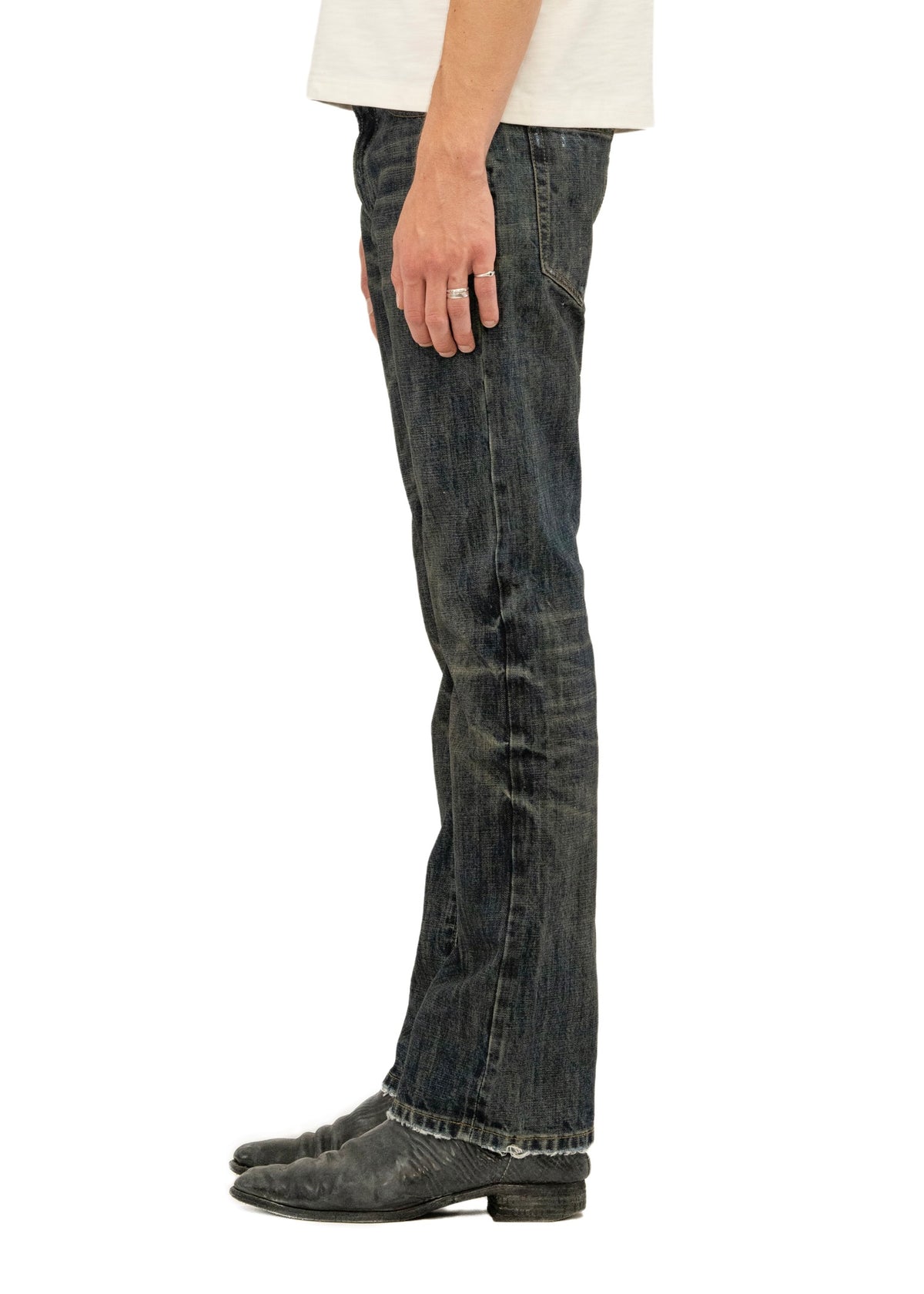 MUDDED SELVEDGE FITTED BOOTCUT DENIM