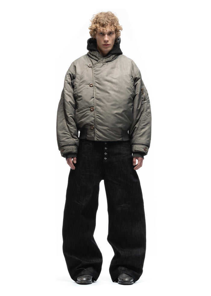 FENCING WAFFLE BOMBER JACKET USED BEIGE