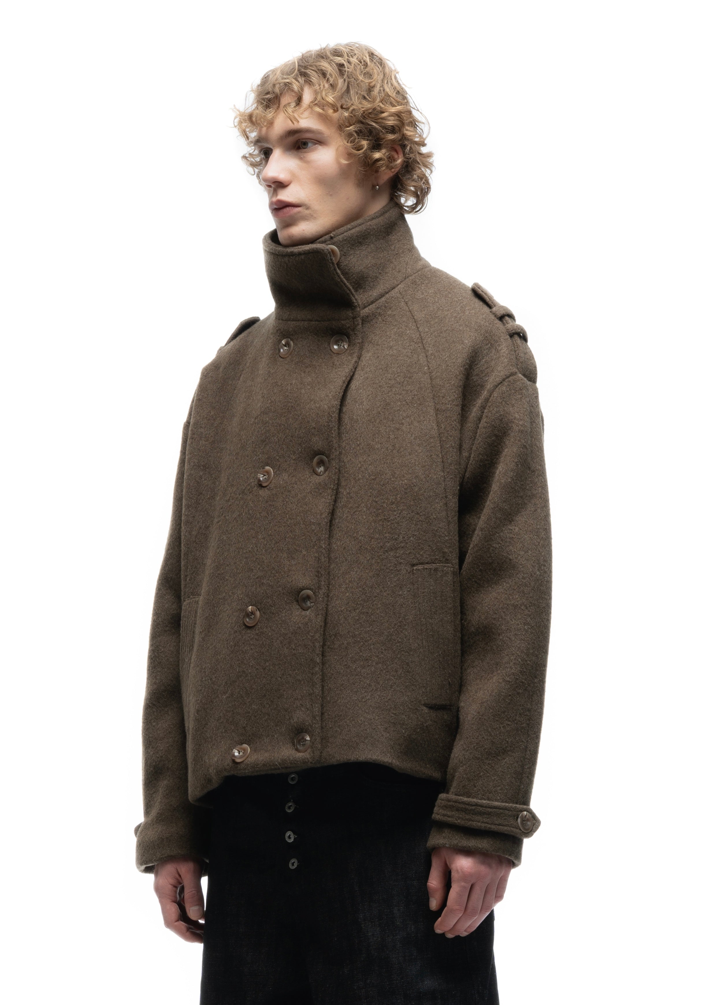 BUTTON UP MARINE JACKET GREEN – NO/FAITH STUDIOS