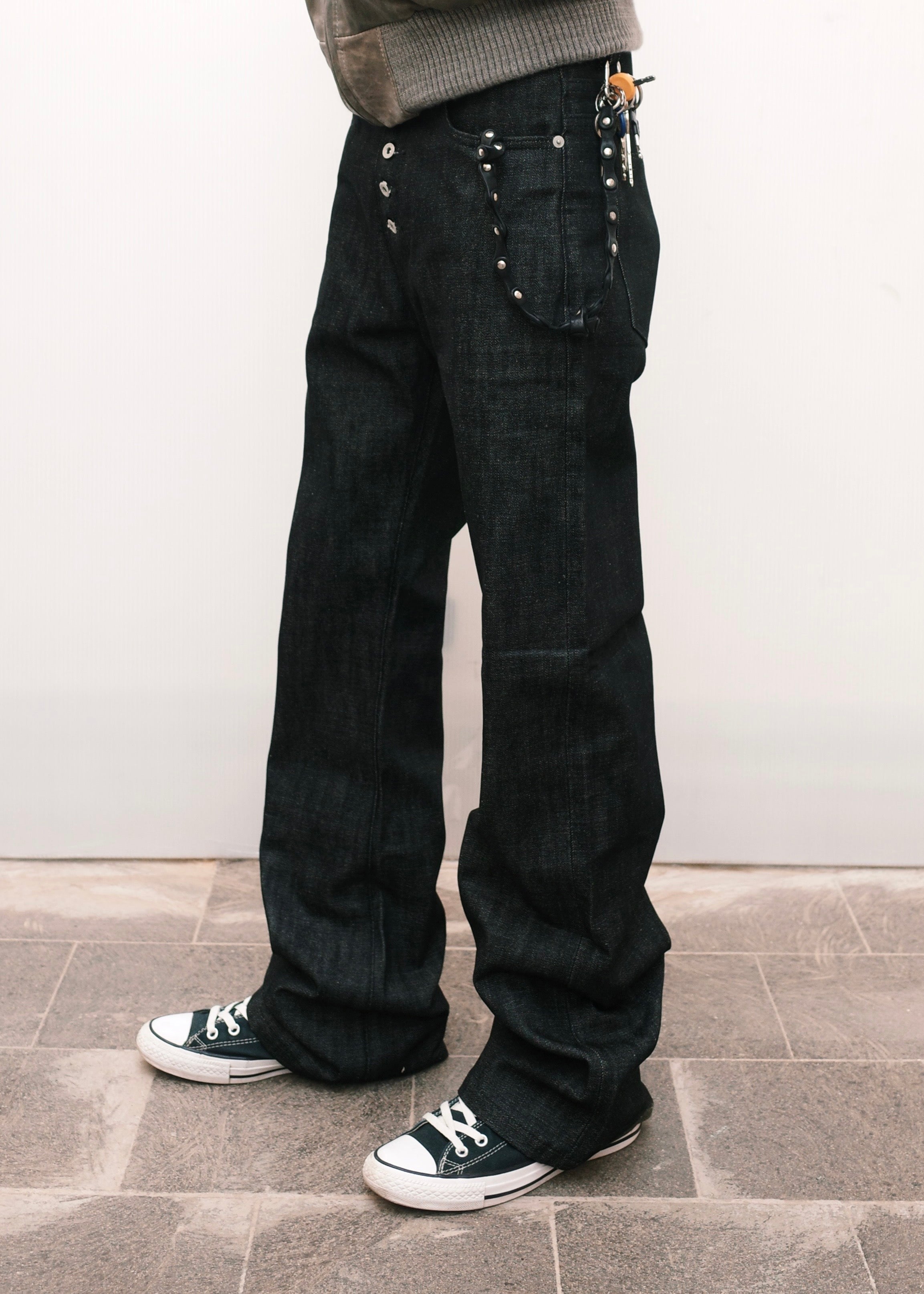 RAW DENIM JAPANESE BOOTCUT FIT BLACK – NO/FAITH STUDIOS