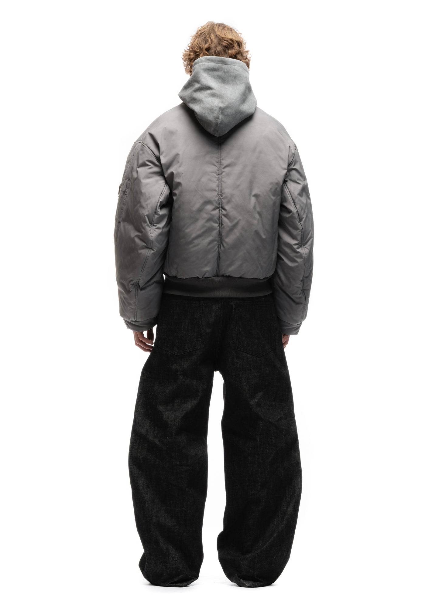 FENCING WAFFLE BOMBER JACKET GREY