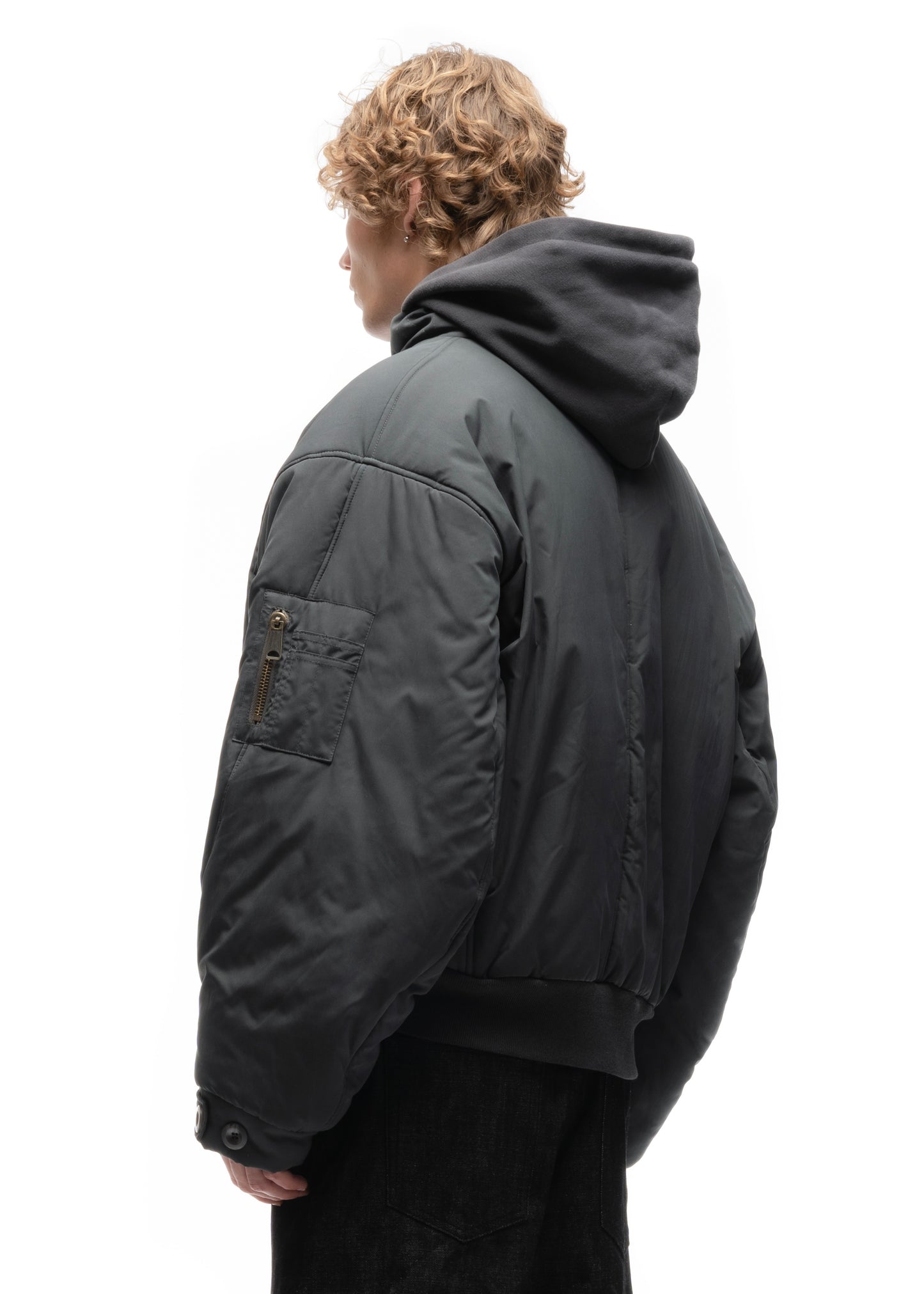 FENCING WAFFLE BOMBER JACKET COLD GREY