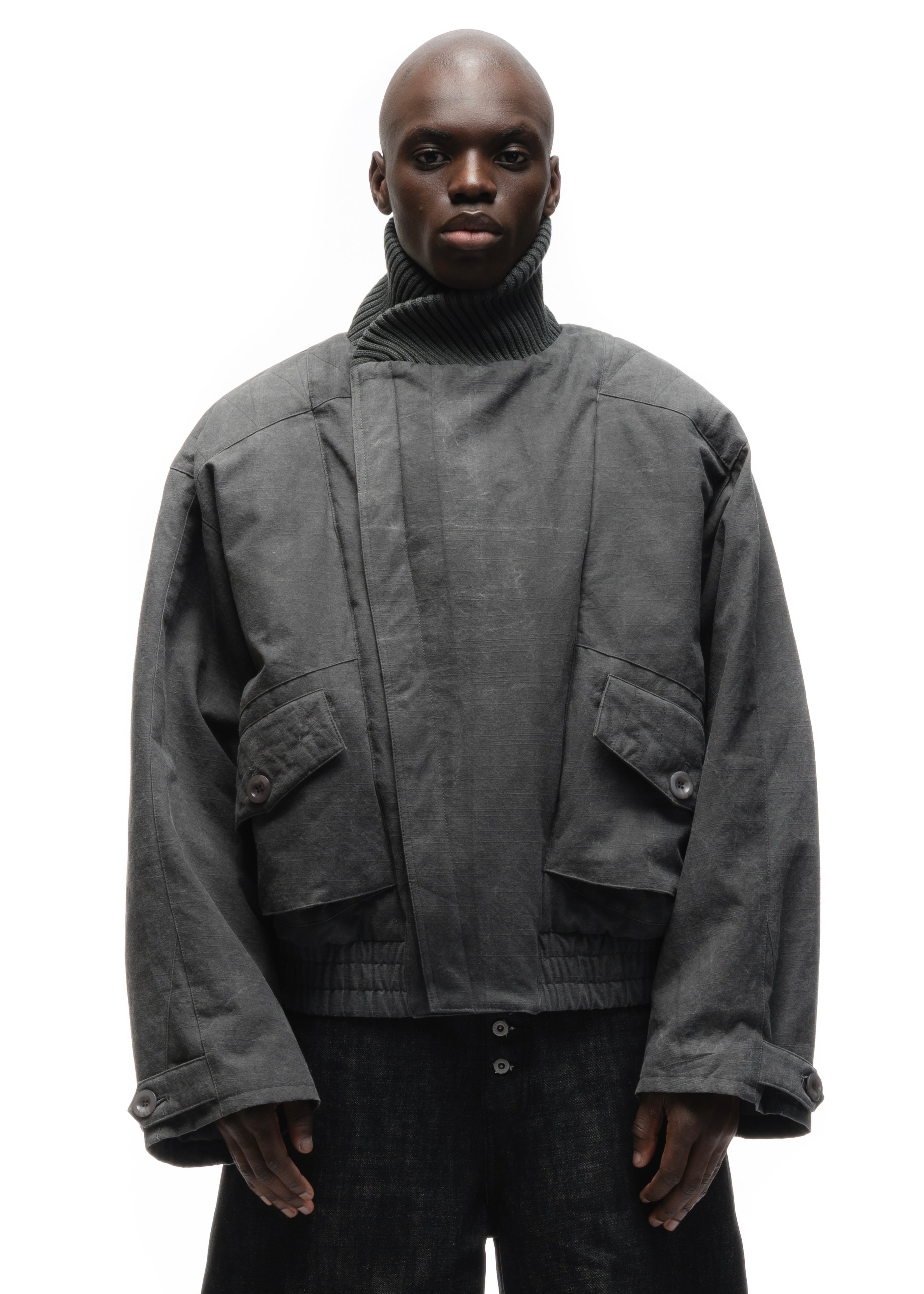 ジャケット・アウター Flight padded bomber jacket JAPANESE FLIGHT PADDED BOMBER JACKET STRUCTURED GREY – NO/FAITH