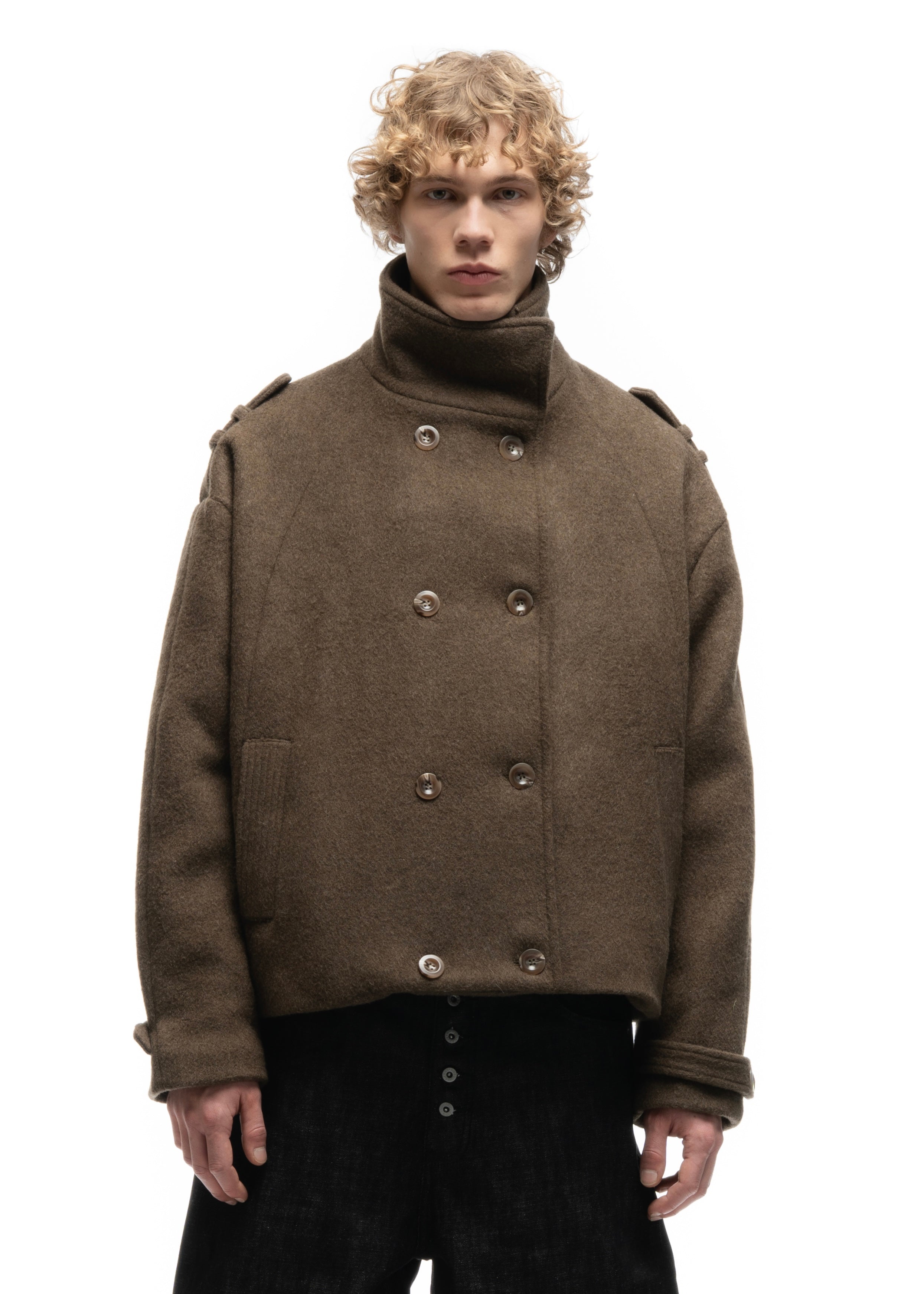 BUTTON UP MARINE JACKET GREEN – NO/FAITH STUDIOS