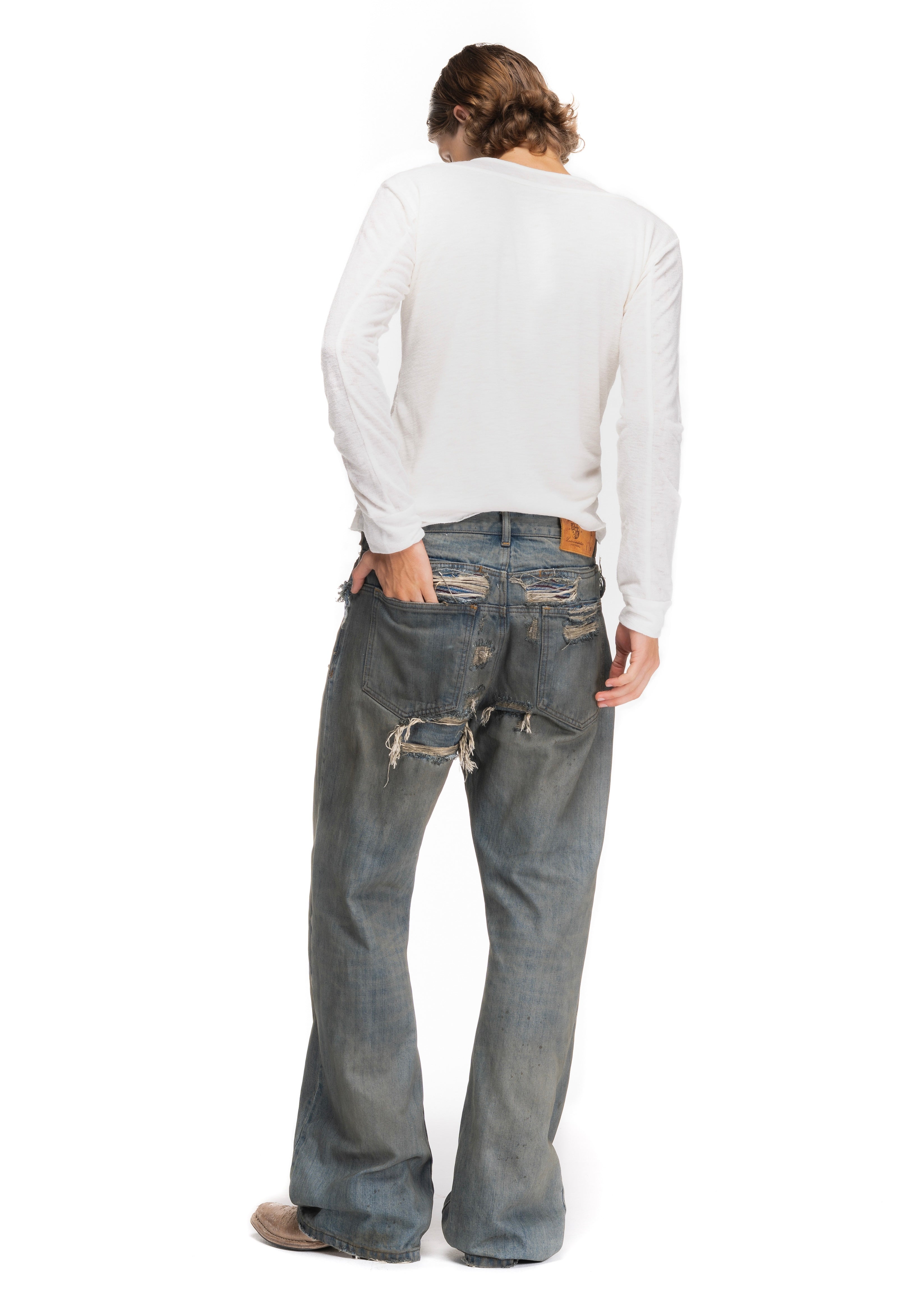 REWORKED SELVEDGE BOOTCUT DENIM – NO/FAITH STUDIOS