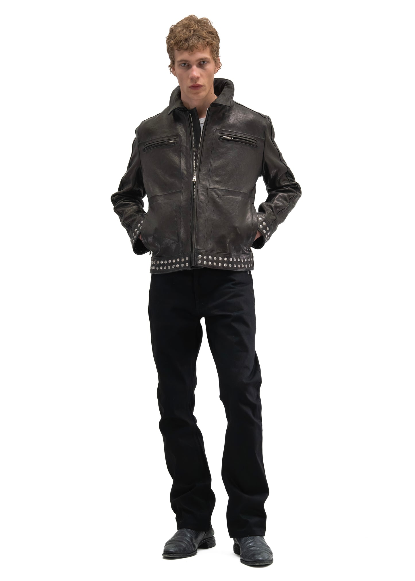 STUDDED HIGHWAY LEATHER JACKET