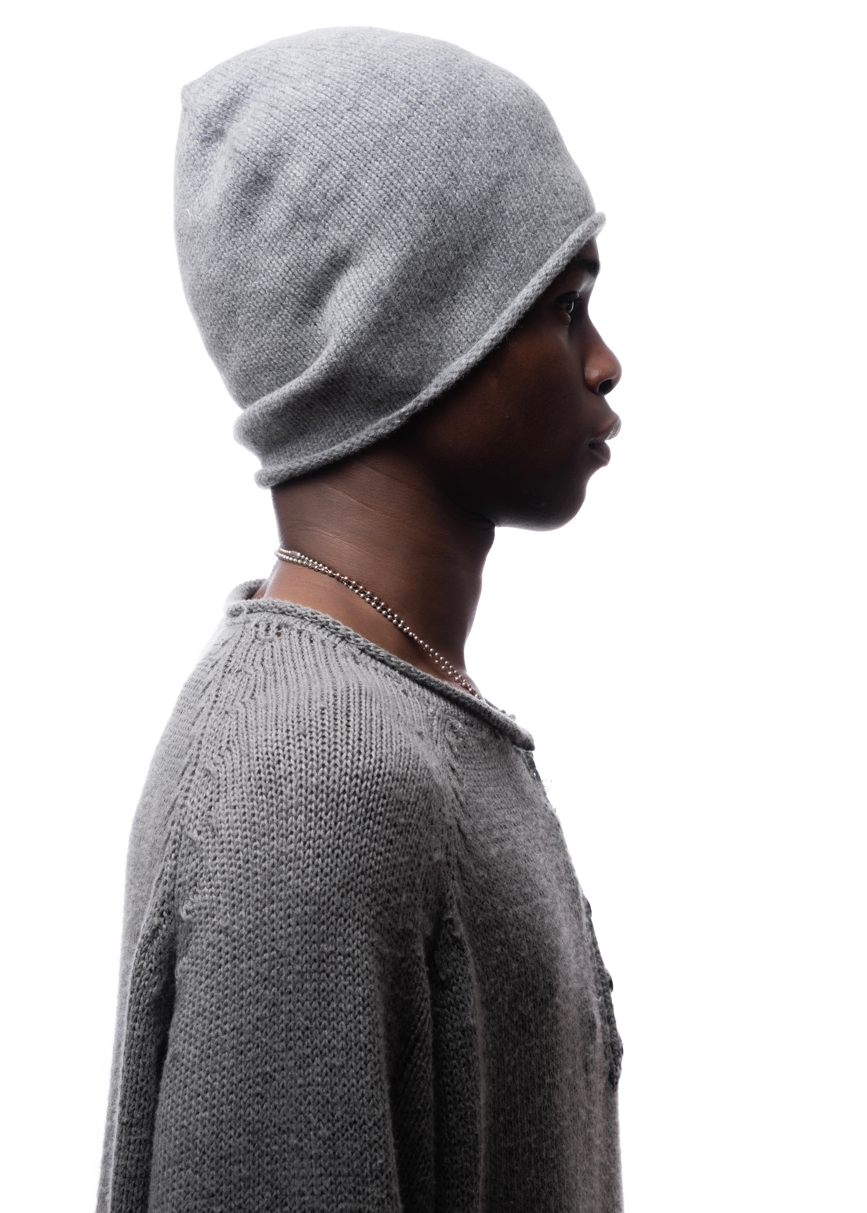 ALASKA WOOL BEANIE DARK GREY – NO/FAITH STUDIOS