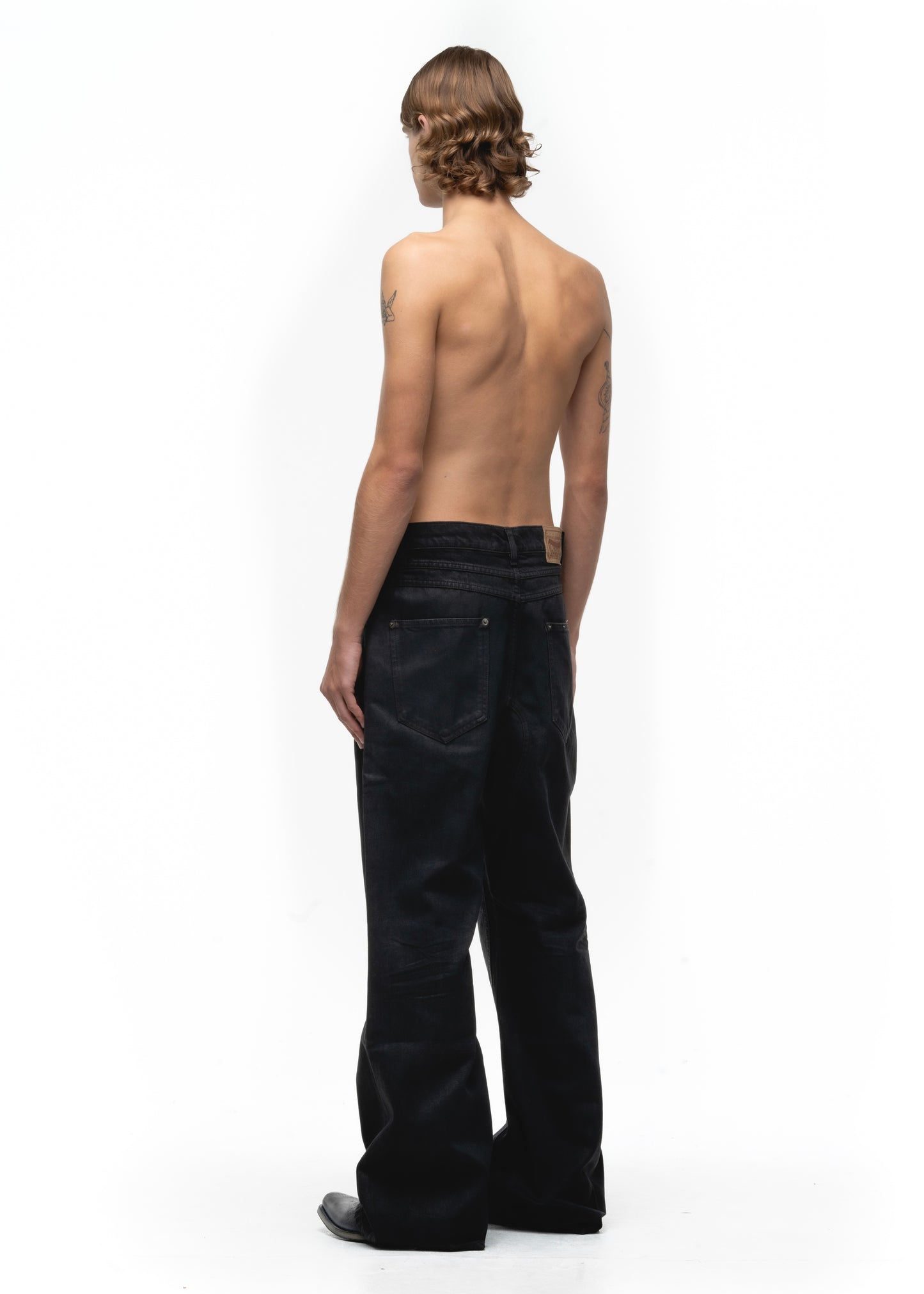 ITALY DULL BLACK BOOT CUT