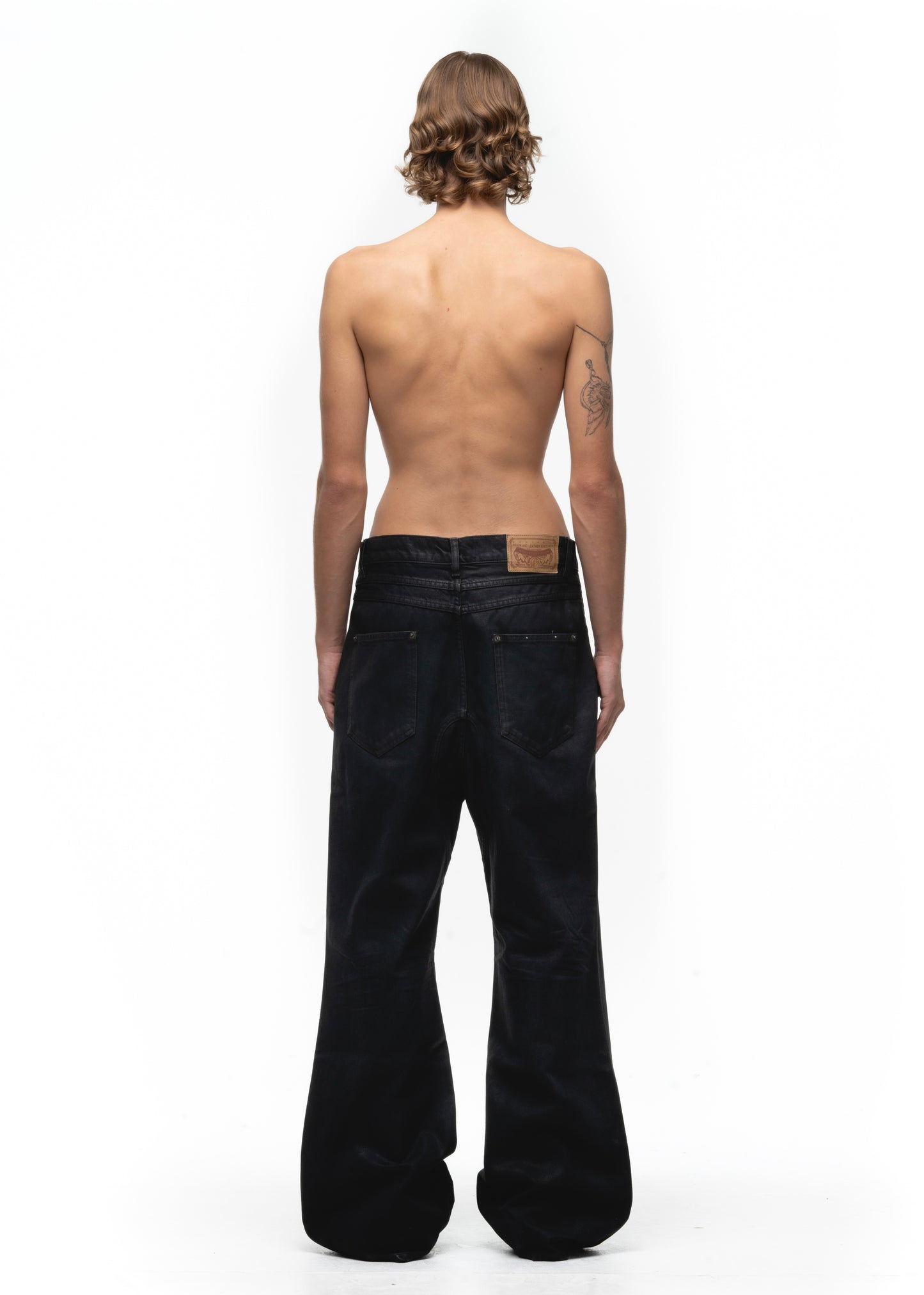 ITALY DULL BLACK BOOT CUT