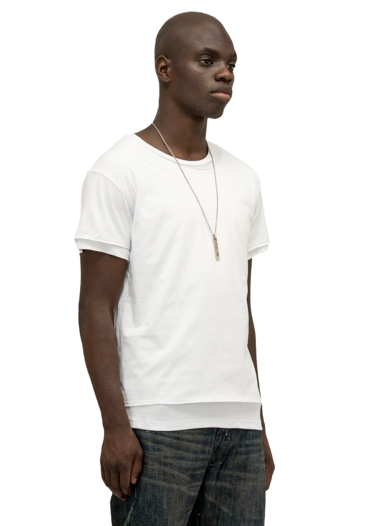 DOUBLE-LAYERED T-SHIRT WHITE