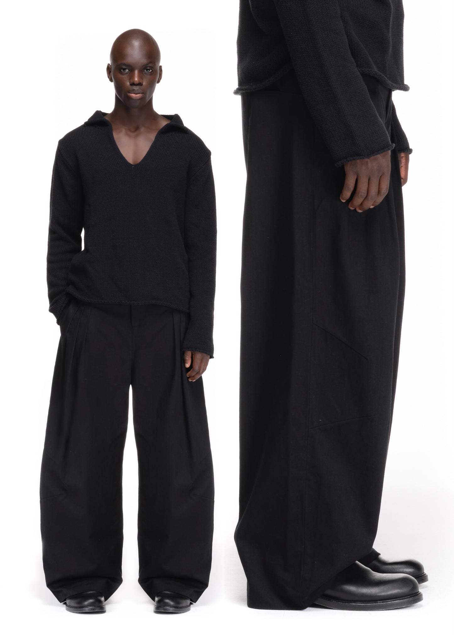 NFS PLEATED SUIT PANTS BLACK