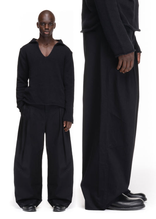 NFS PLEATED SUIT PANTS BLACK