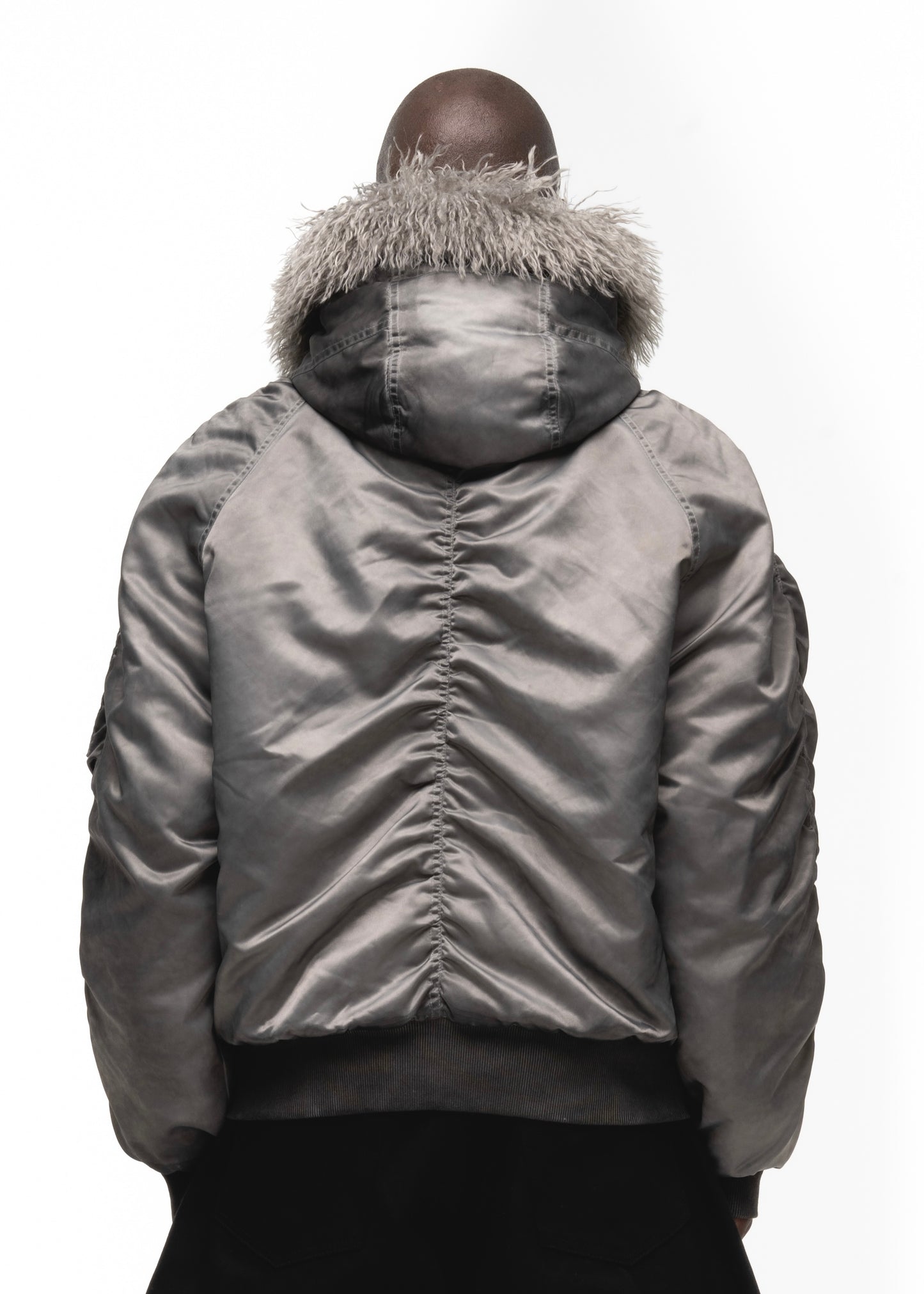 ASTRO FUR BOMBER JACKET GREY