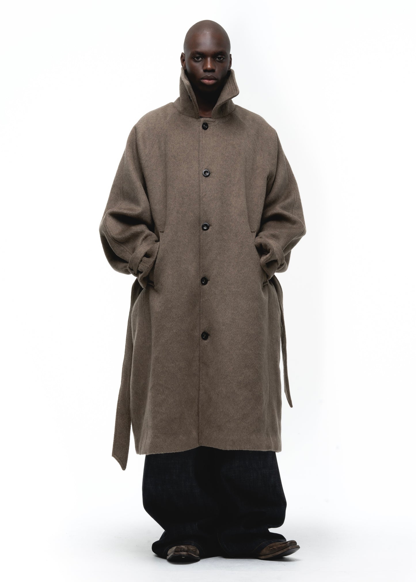 CLASSIC WOOL COAT EARTH GREEN