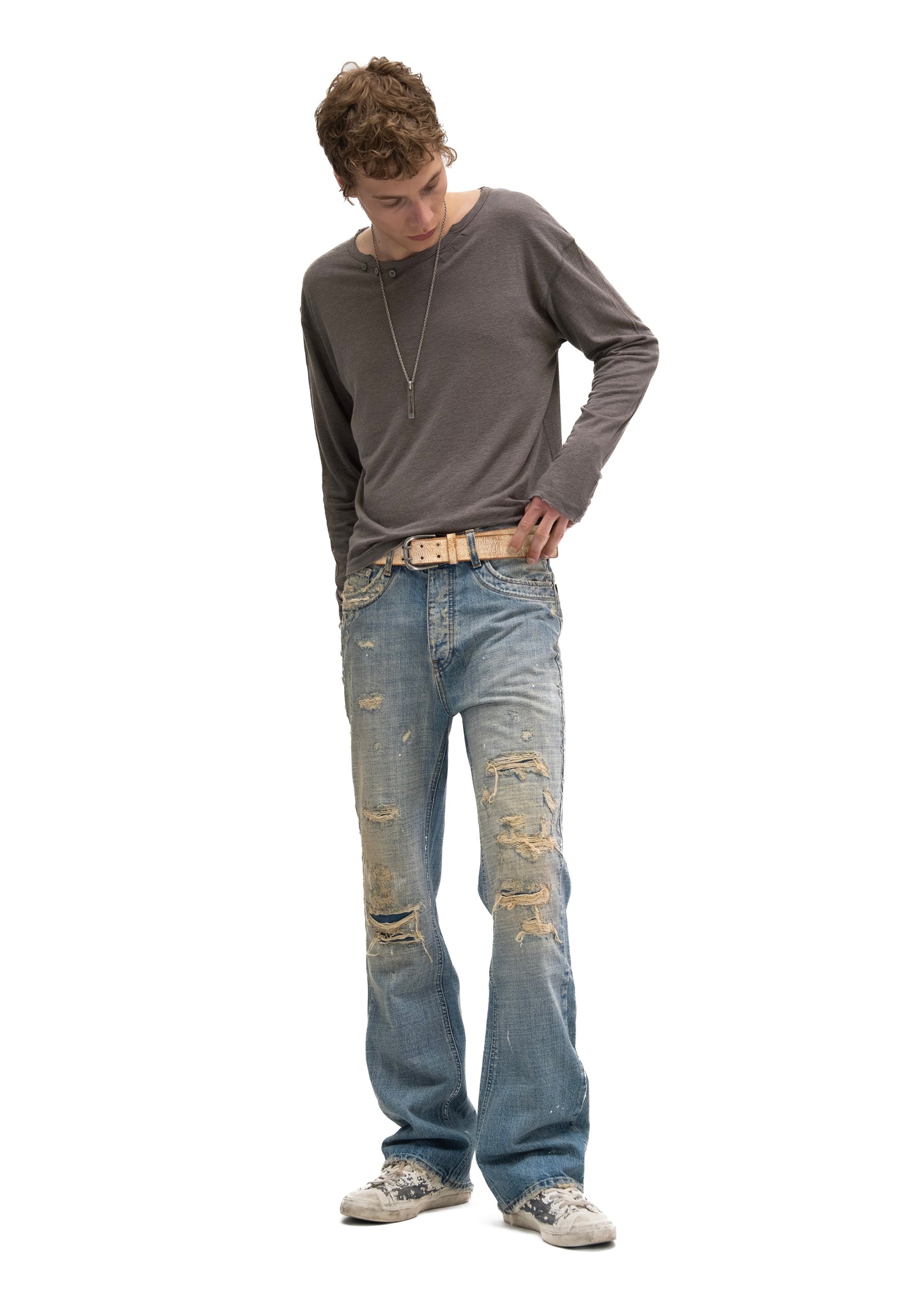 HERITAGE BUTTON-UP LONGSLEEVE TAUPE