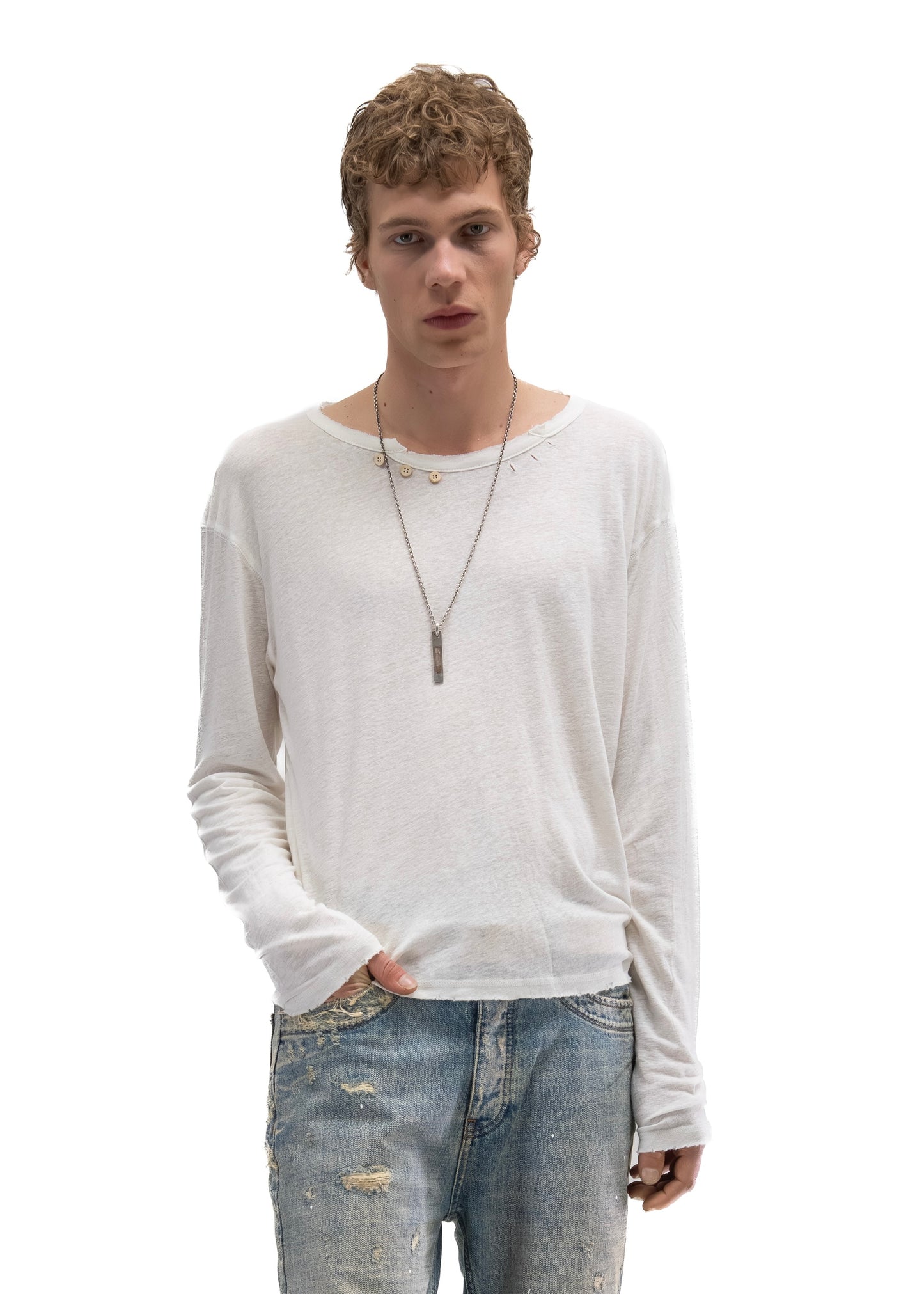 HERITAGE BUTTON-UP LONGSLEEVE WHITE