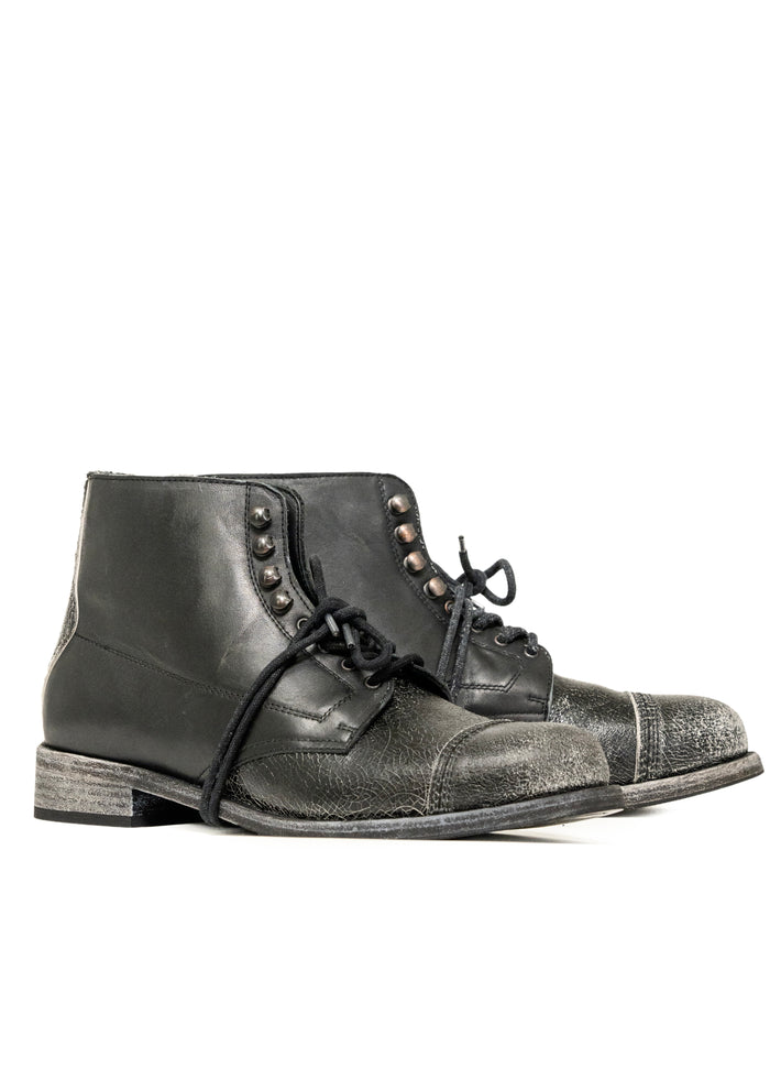 UTILITY BOOTS CRACKED BLACK