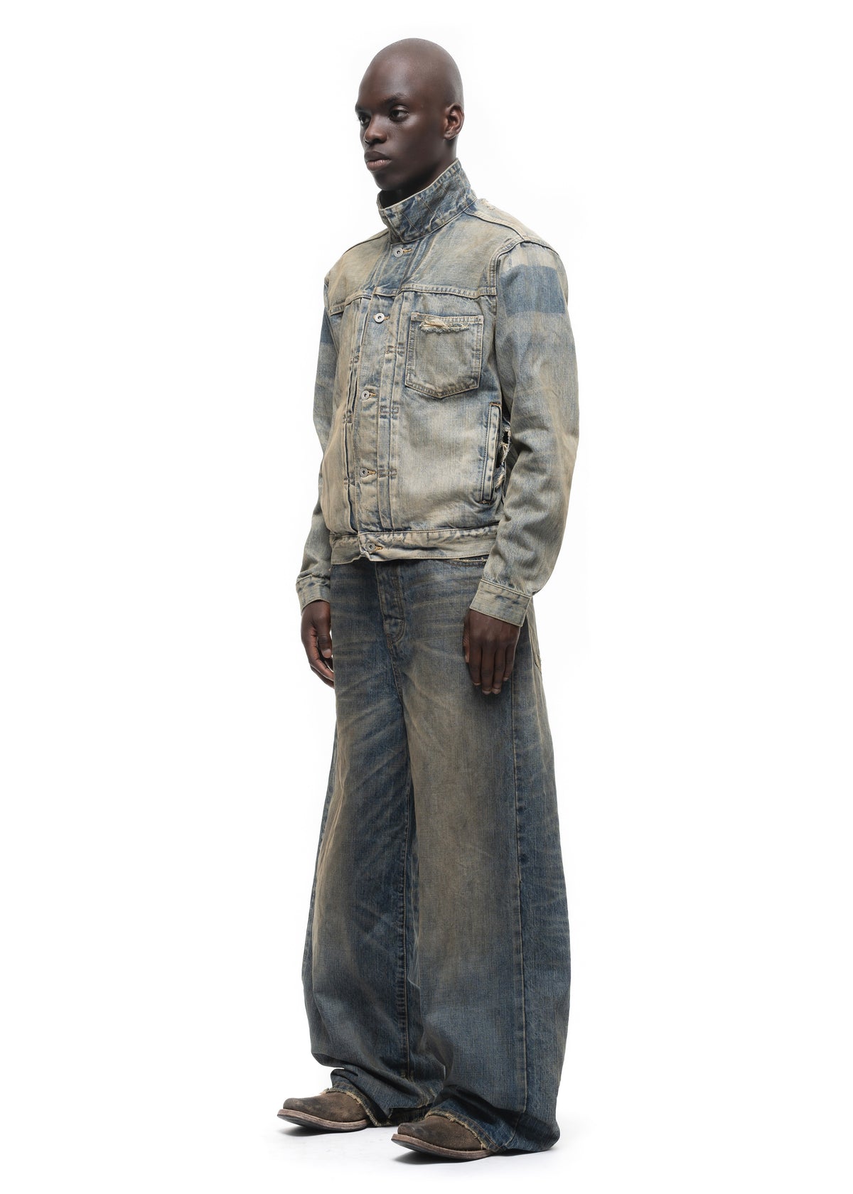 JAPANESE ASH SELVEDGE BUTTON JACKET