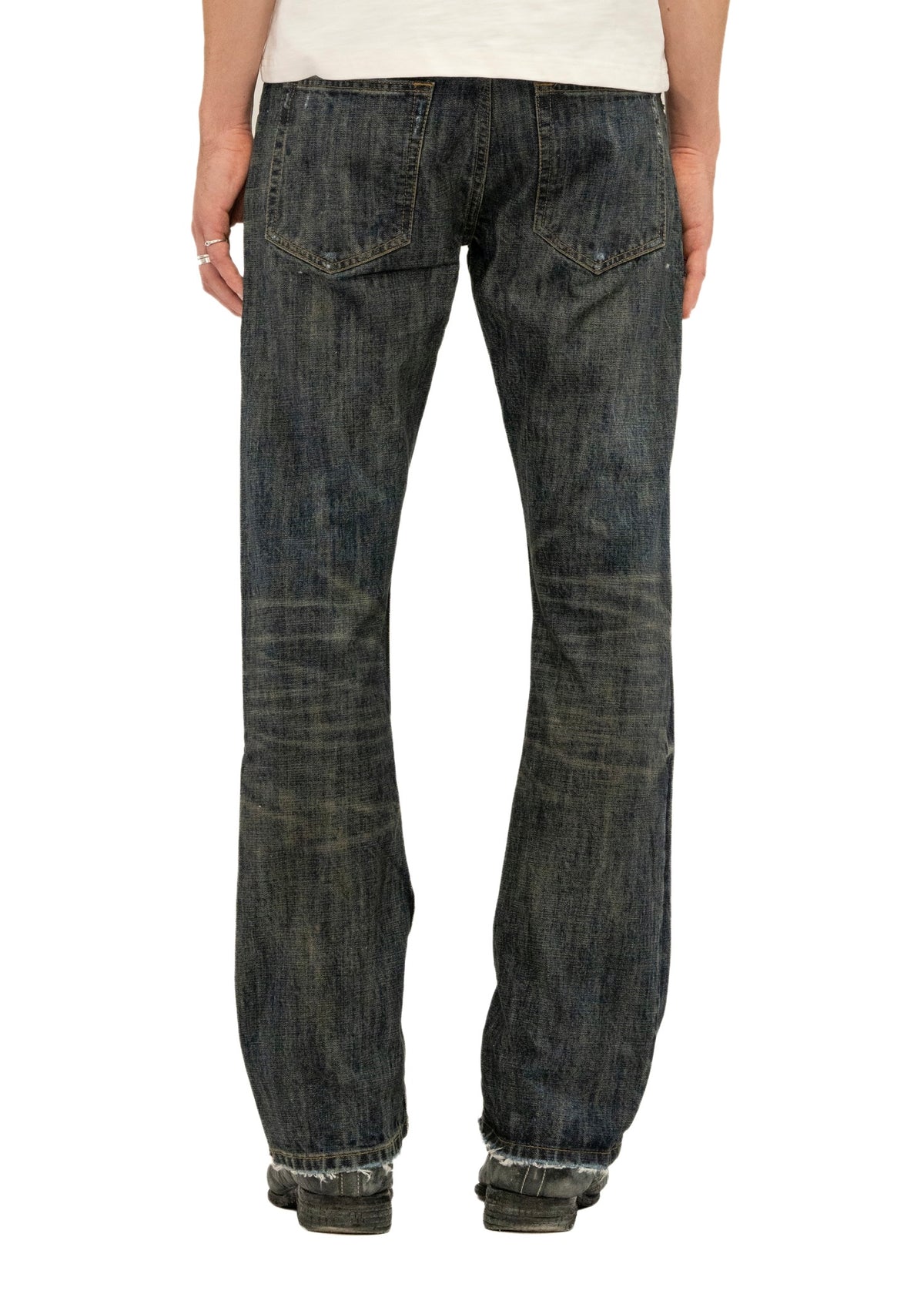 MUDDED SELVEDGE FITTED BOOTCUT DENIM
