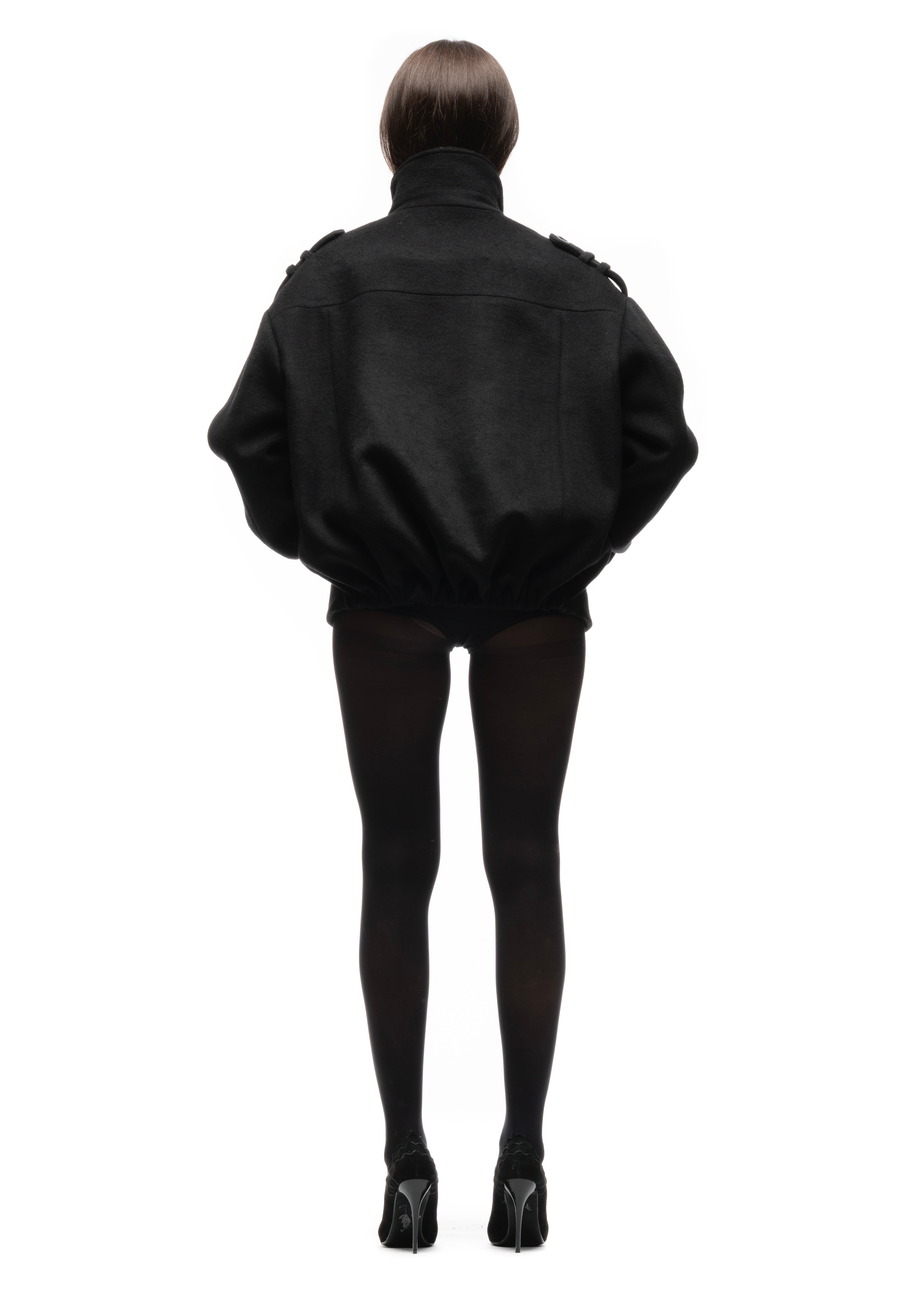 BUTTON UP MARINE JACKET BLACK FEMALE – NO/FAITH STUDIOS