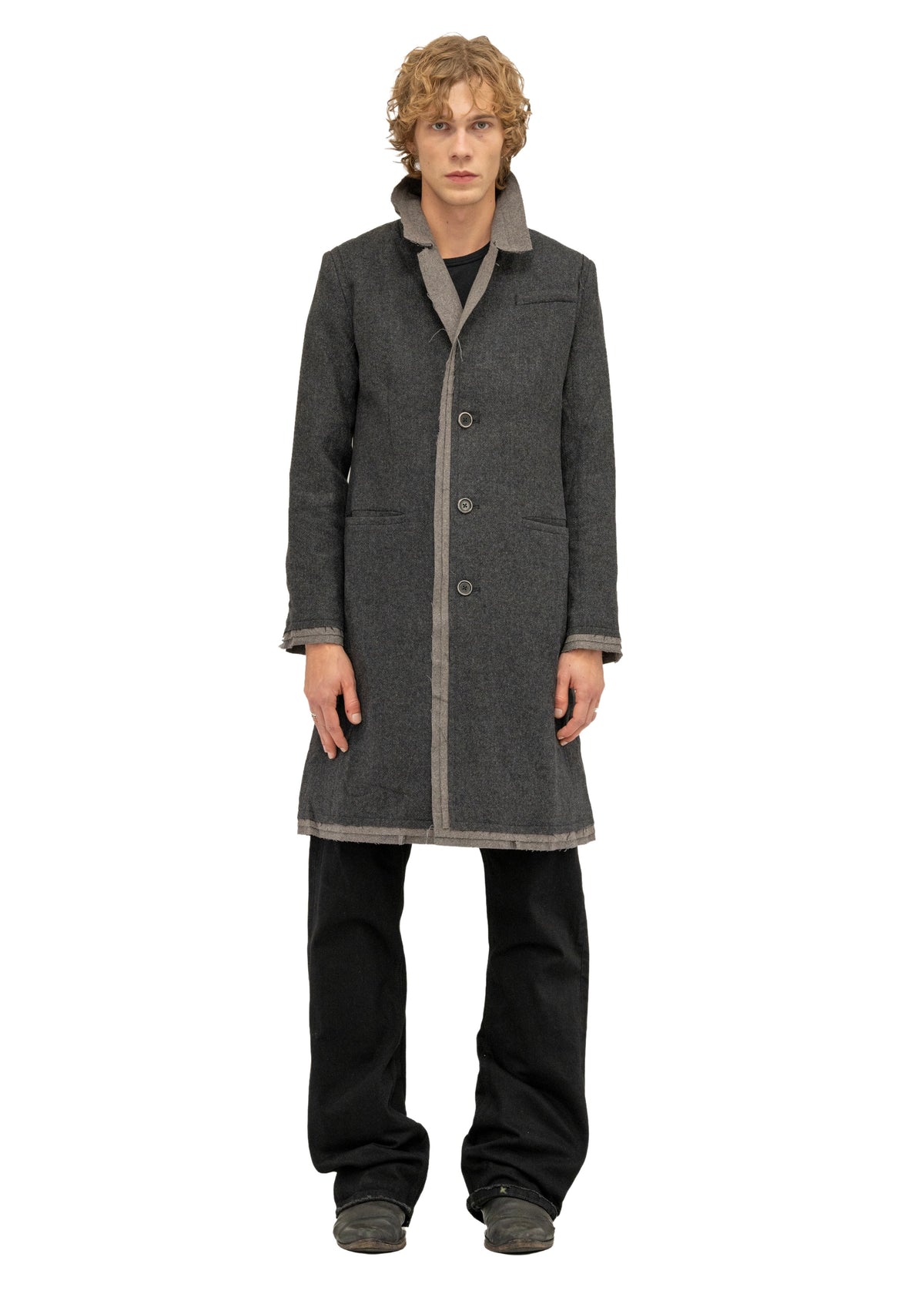 LAYERED WOOL COAT