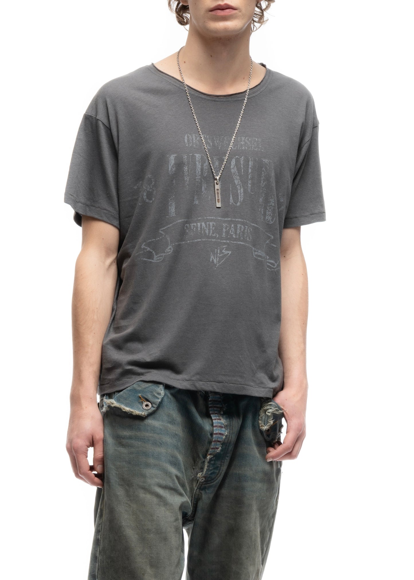 IVRY TEXTURED T-SHIRT GREY